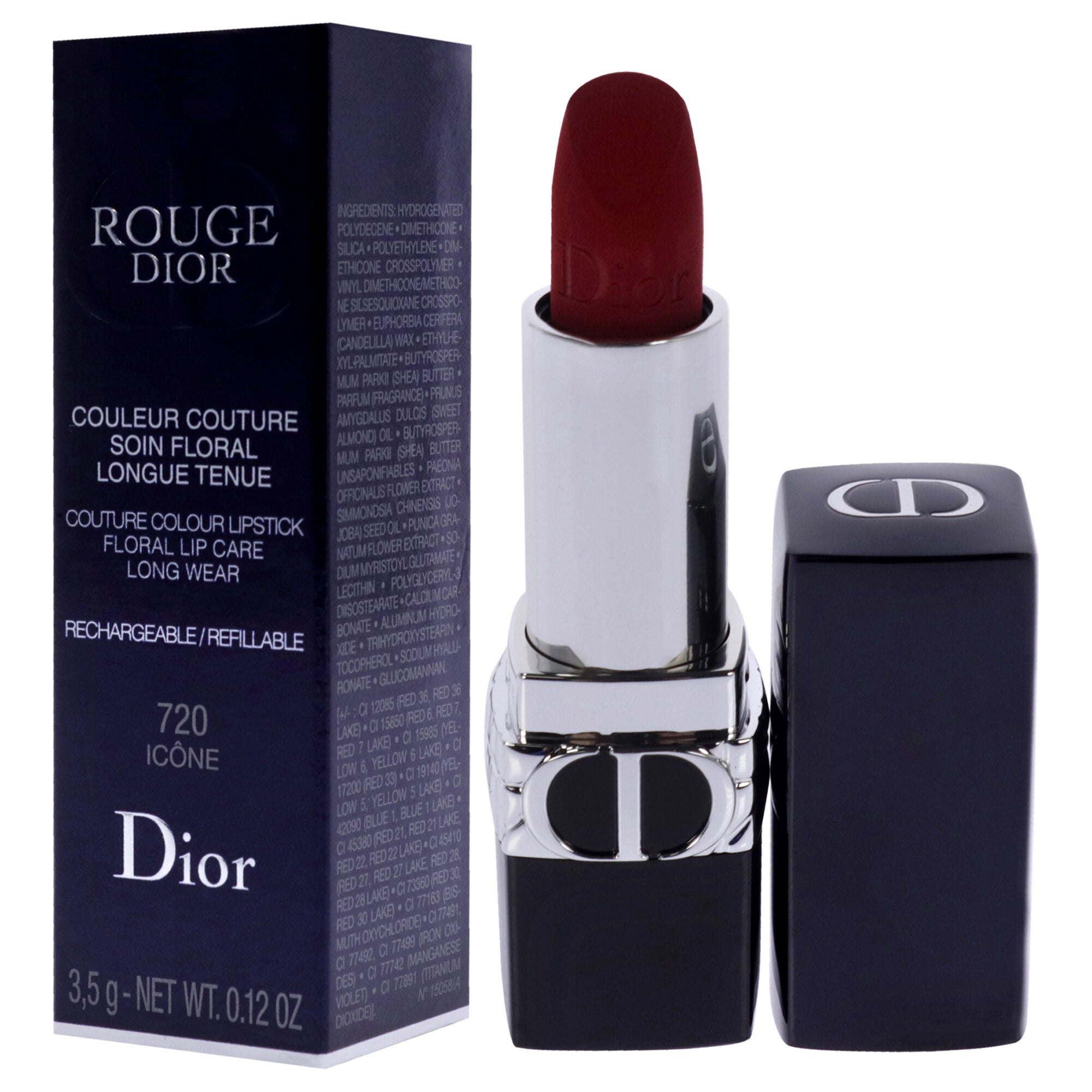 Rouge Dior Velvet Lipstick - 720 Icone by Christian Dior for Women - 0.12 oz Lipstick, , alternate image number 7