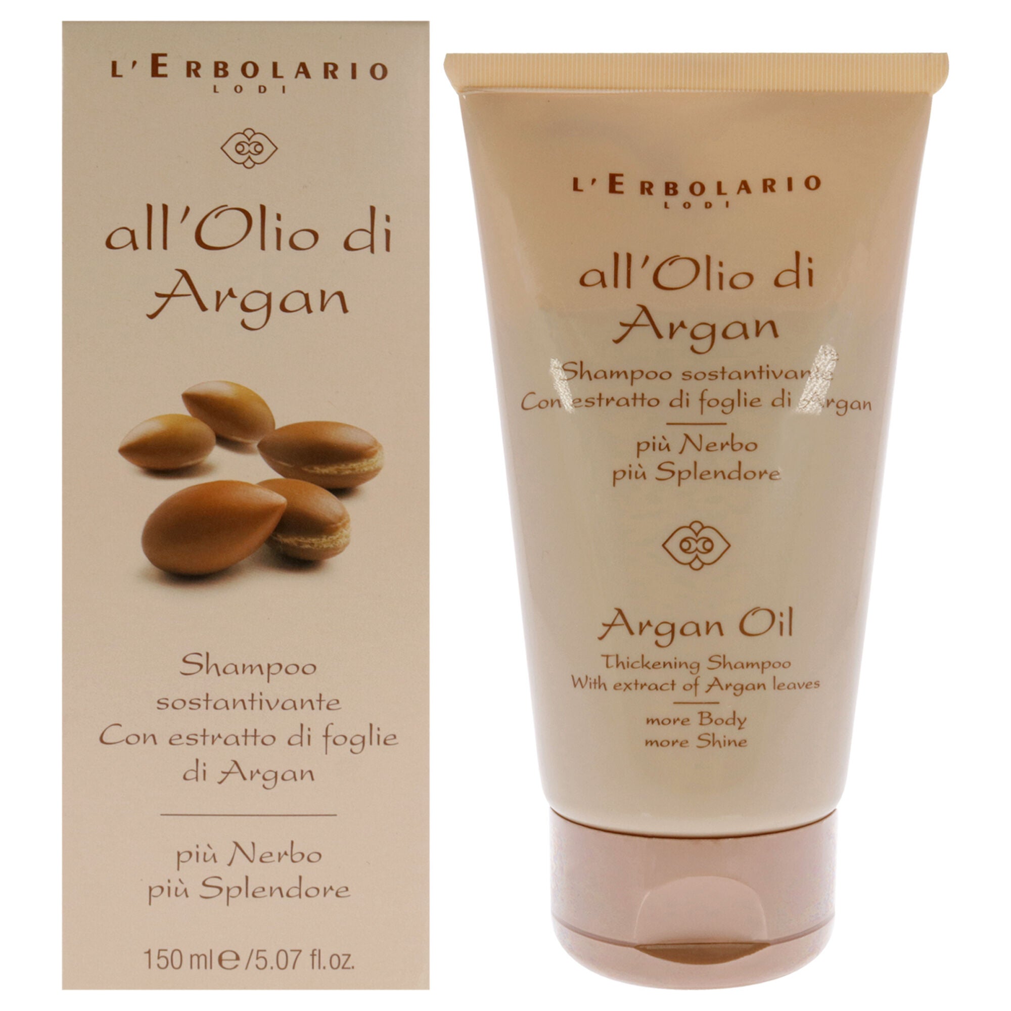 Argan Oil Thickening Shampoo by LErbolario for Unisex - 5.07 oz Shampoo, See Description, hi-res image number 0
