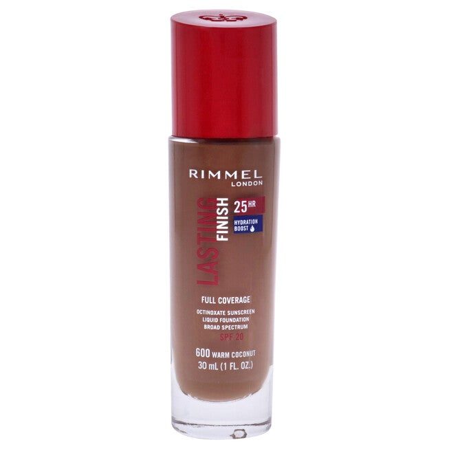 Lasting Finish 25Hr Full Coverage Foundation SPF 20 - 600 Warm Coconut by Rimmel London for Women - 1 oz Foundation, NA, hi-res image number null