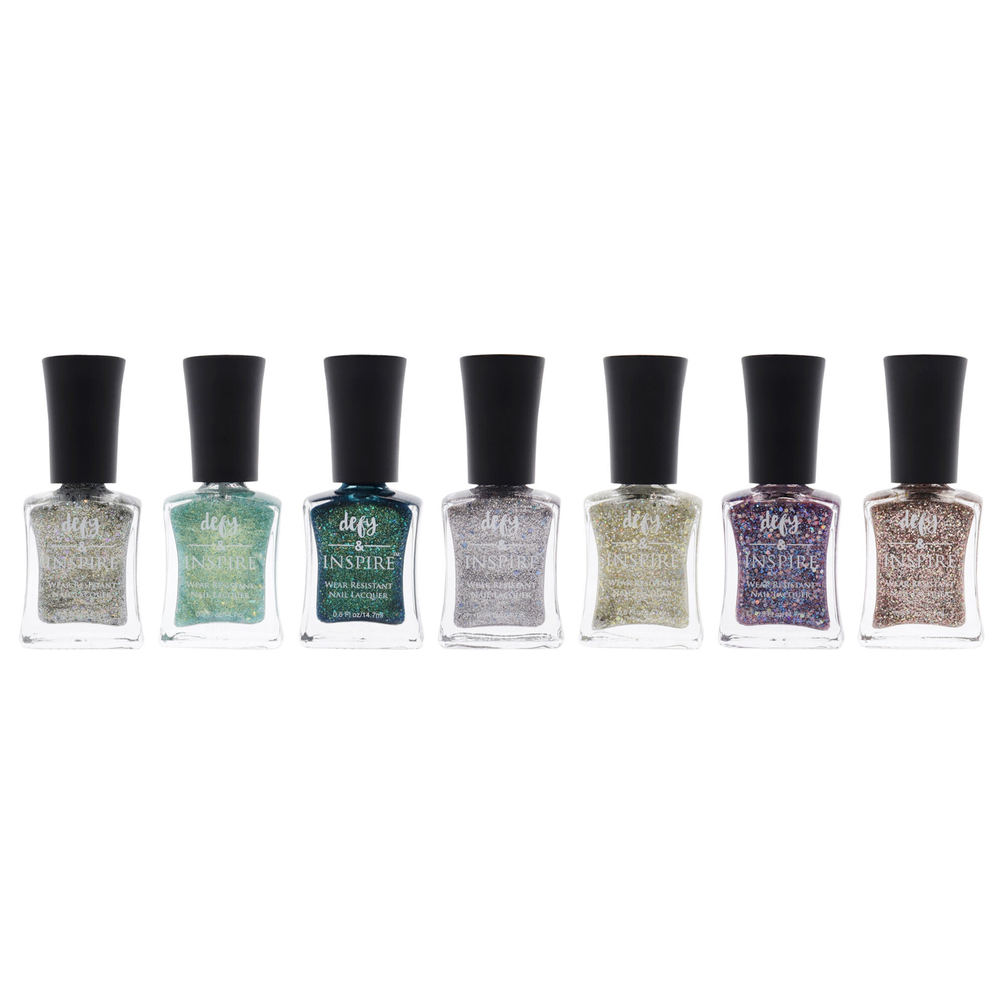 Wear Resistant Nail Lacquer Kit by Defy and Inspire for Women - 7 Pc Kit, See Description, hi-res image number 0