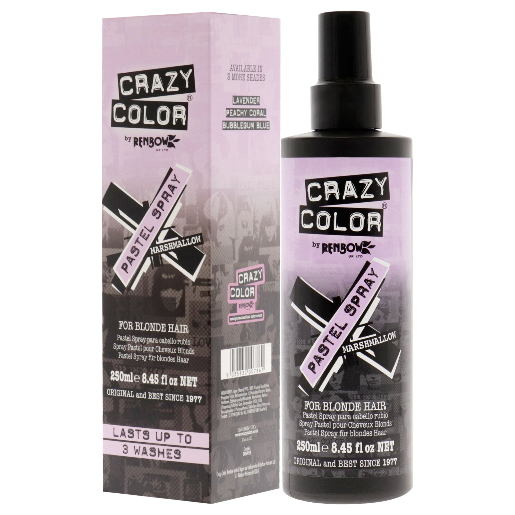 Pastel Spray - Marshmallow by Crazy Color for Women - 8.45 oz Hair Spray, See Description, alternate image number 3