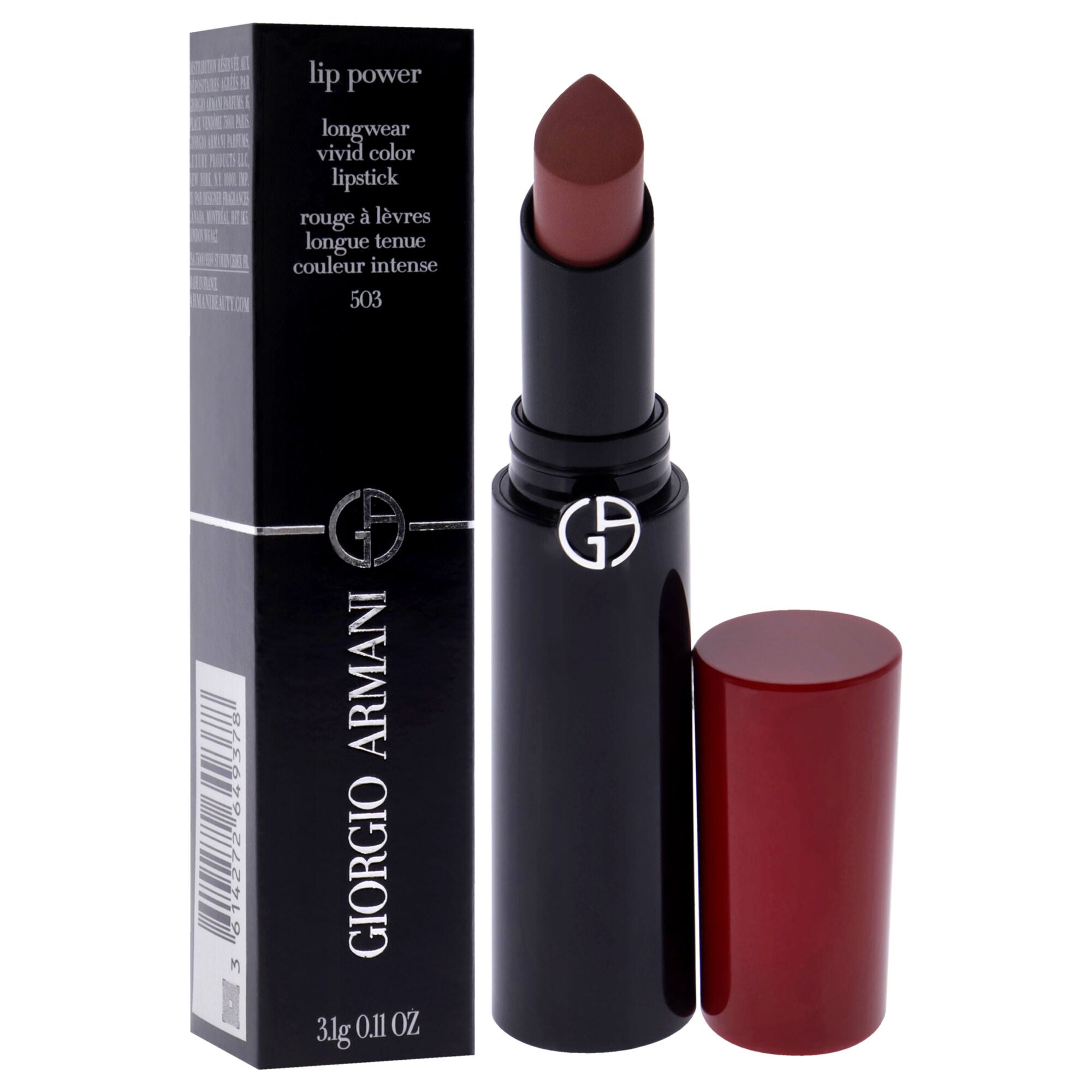 Lip Power Longwear Vivid Color Lipstick - 503 Eccentrico by Giorgio Armani for Women - 0.11 oz Lipstick, See Description, alternate image number 1
