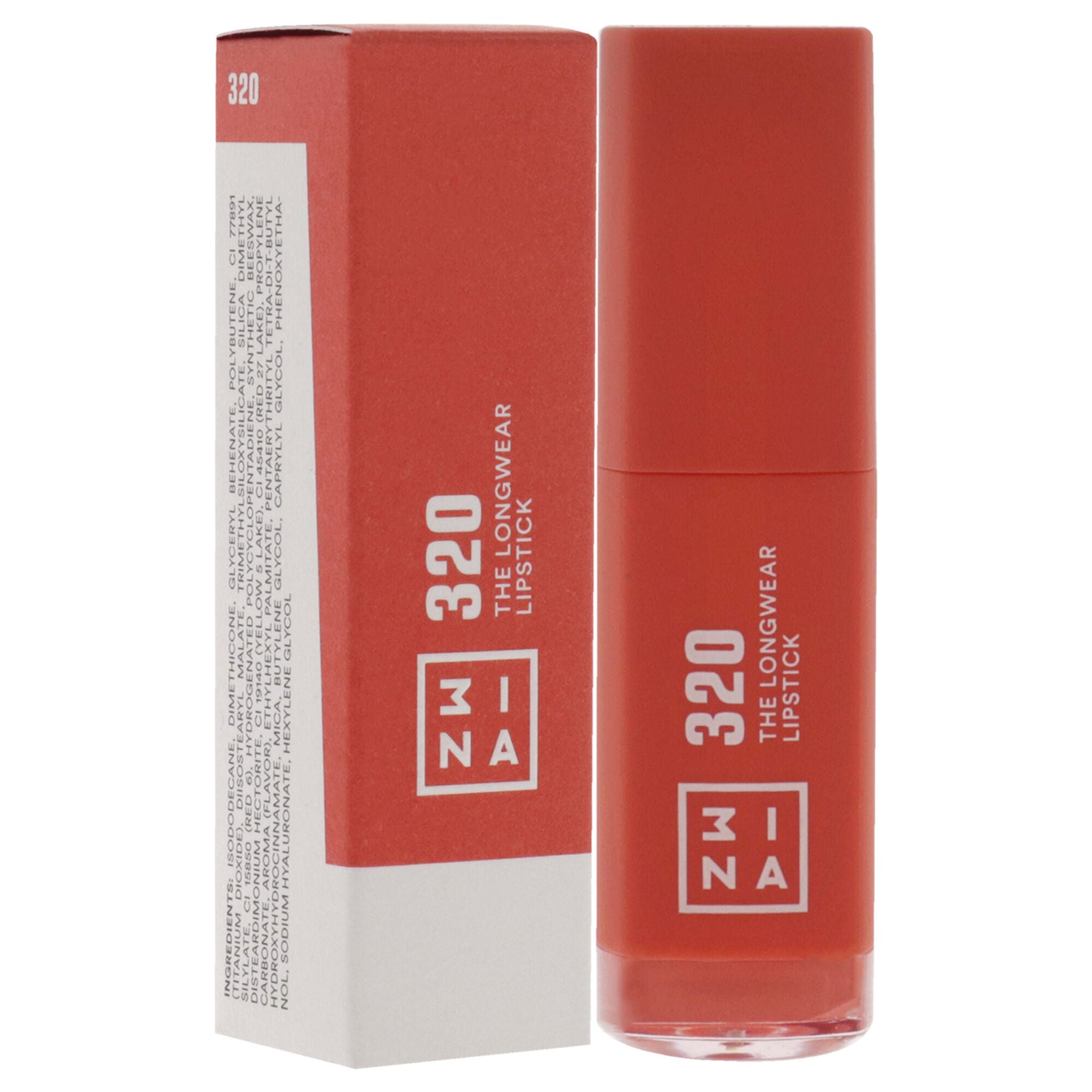 The Longwear Lipstick - 320 Orange by 3INA for Women - 0.20 oz Lipstick, See Description, alternate image number 2
