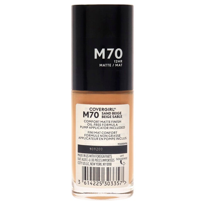 TruBlend Matte Made Liquid Foundation - M70 Sand Beige by CoverGirl for Women - 1 oz Foundation, , alternate image number null