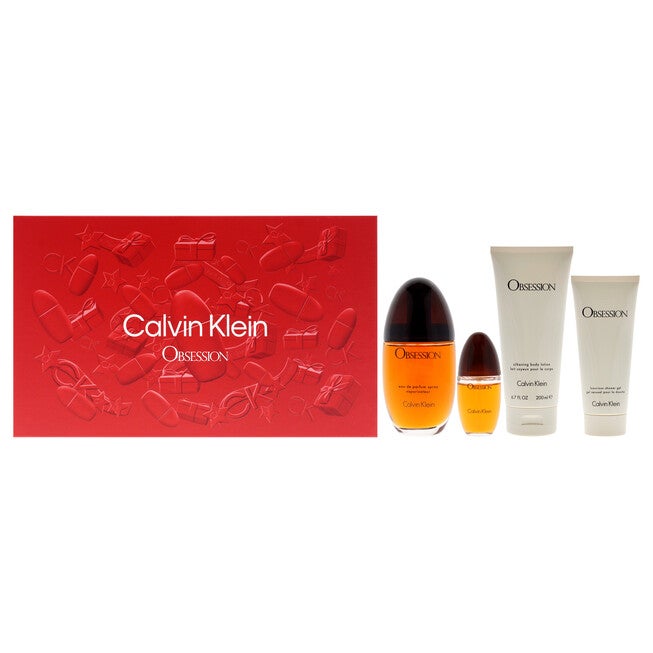Obsession by Calvin Klein for Women - 4 Pc Gift Set 3.3oz EDP Spray, 0.5oz EDP Spray, 3.4oz Shower Gel, 6.7oz Body Lotion, NA, hi-res image number null