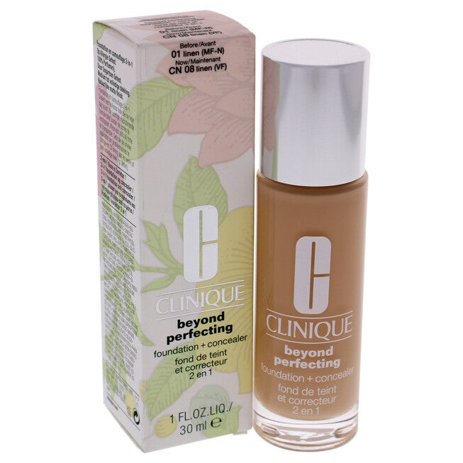 Beyond Perfecting Foundation Plus Concealer - 08 Linen by Clinique for Women - 1 oz Makeup, , alternate image number null
