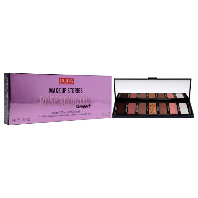 Make Up Stories Compact Palette - 004 Rose Addicted by Pupa Milano for Women - 0.469 oz Eye Shadow, NA, alternate image number null