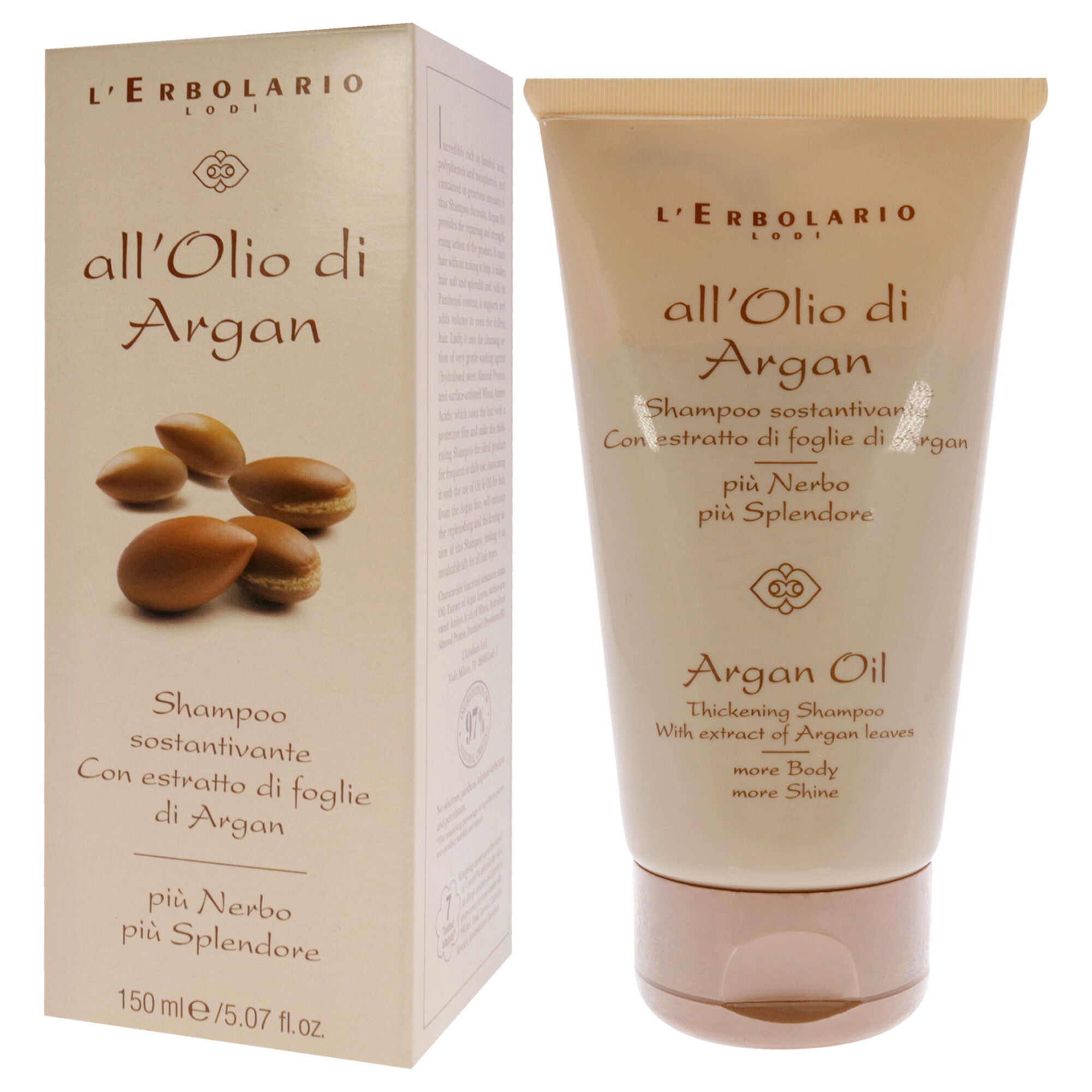 Argan Oil Thickening Shampoo by LErbolario for Unisex - 5.07 oz Shampoo, See Description, alternate image number 1