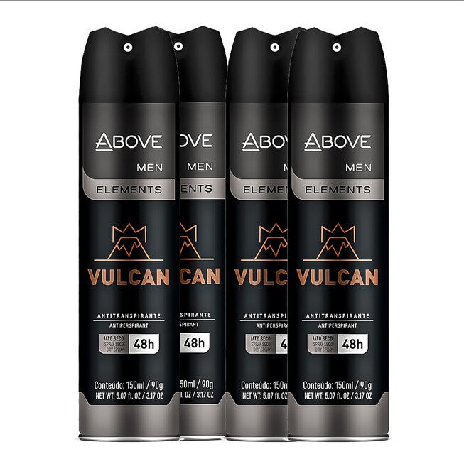 48 Hours Element Antiperspirant Deodorant - Vulcan by Above for Men - 3.17 oz Deodorant Spray - Pack of 4, See Description, alternate image number 4