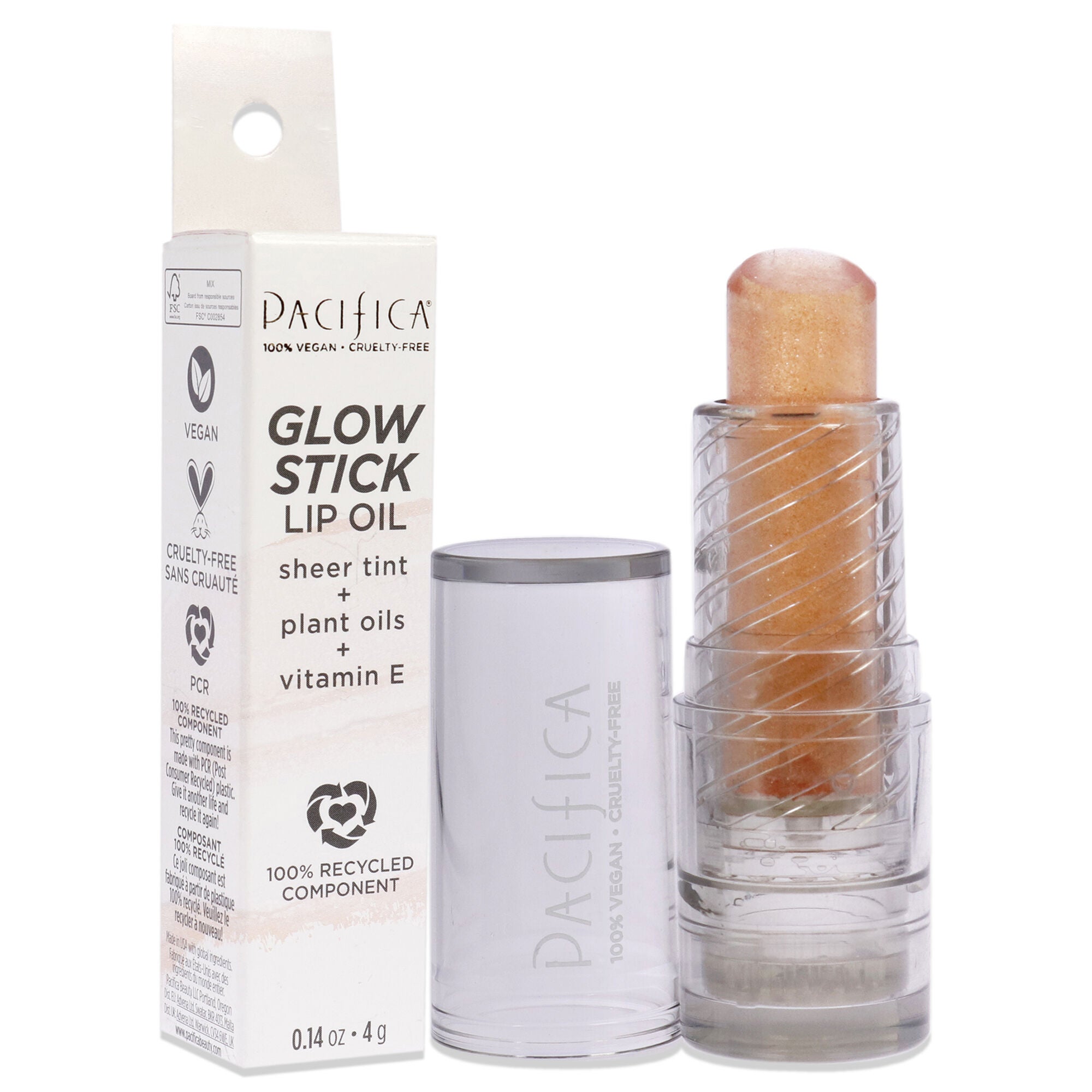 Glow Stick Lip Oil - Pink Sheer by Pacifica for Women - 0.14 oz Lip Oil, See Description, alternate image number 2