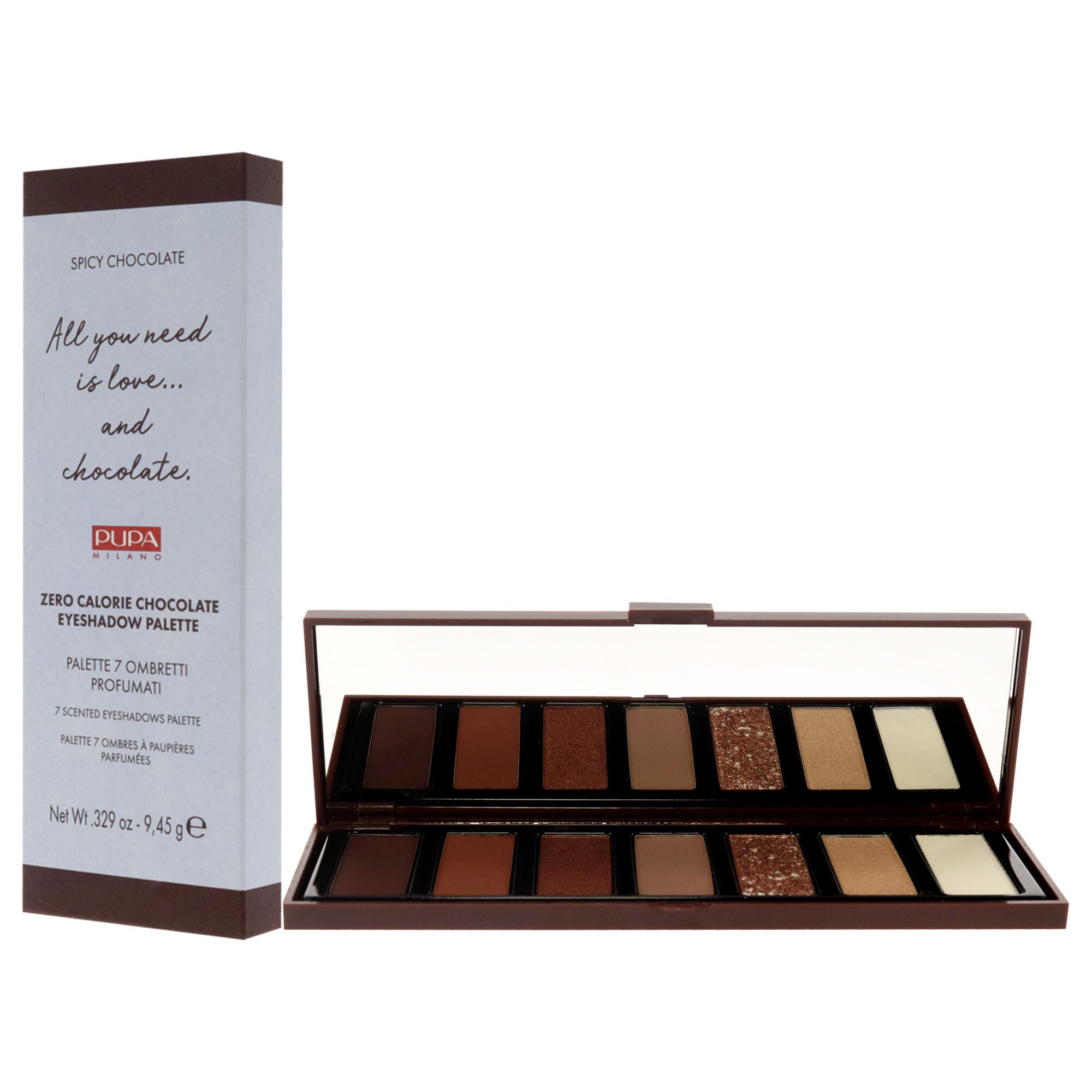 Zero Calorie Chocolate Eyeshadow Palette - 001 Spicy Chocolate by Pupa Milano for Women - 0.329 oz Eye Shadow, See Description, alternate image number 3