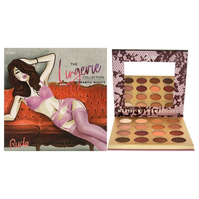 Lingerie Collection 16 Matte Eyeshadow Palette - Romantic Nights by Rude Cosmetics for Women - 0.53 oz Eye Shadow, NA, hi-res image number null