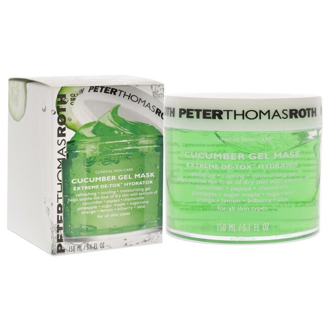 Cucumber Gel Mask Extreme Detoxifying Hydrator by Peter Thomas Roth for Unisex - 5.1 oz Mask, NA, alternate image number null