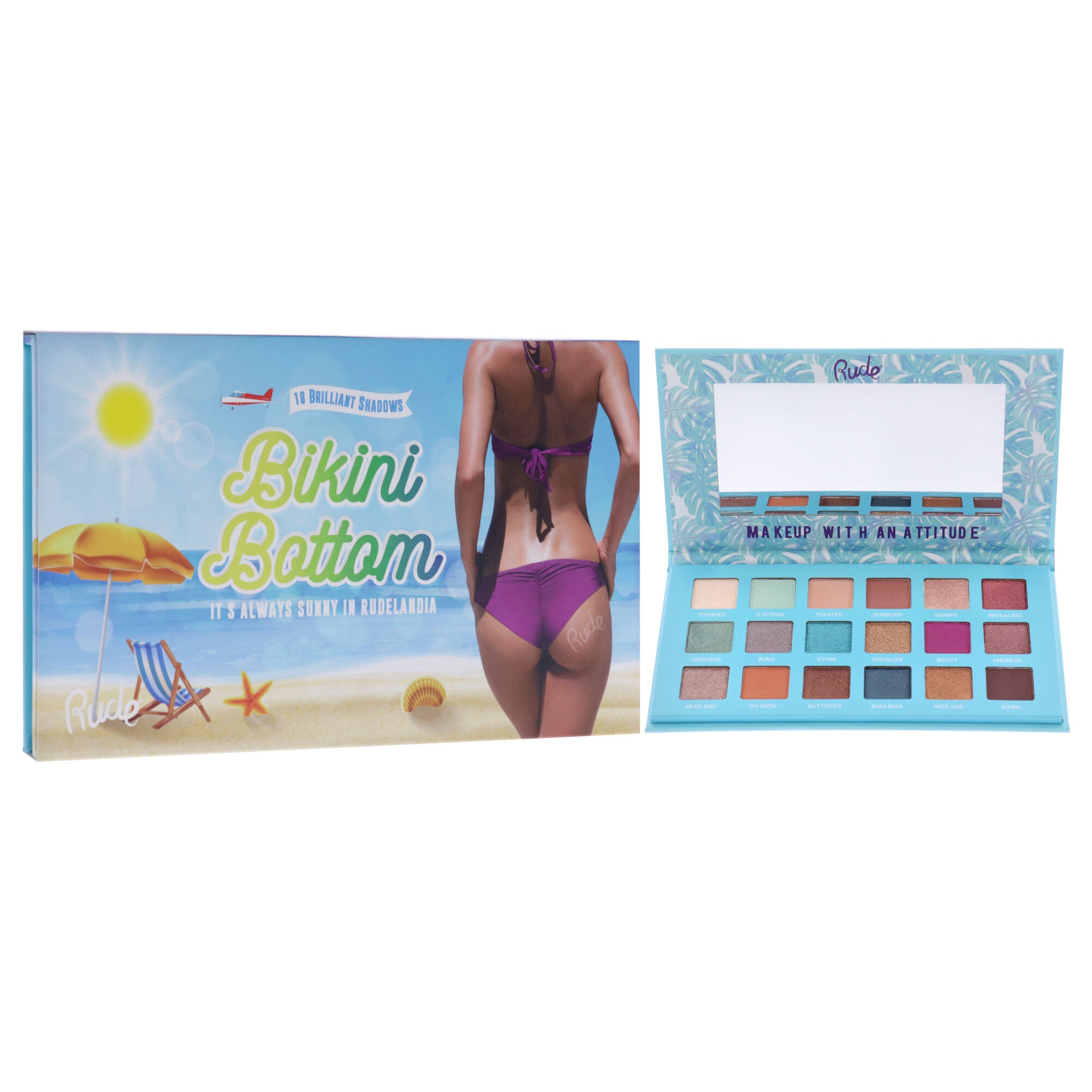 Bikini Bottom 18 Eye Shadow by Rude Cosmetics for Women - 0.63 oz Eye Shadow, See Description, alternate image number 2