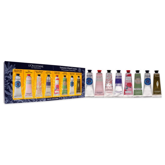 Fantastic 8 Hand Creams Kit by LOccitane for Unisex - 8 x 1 oz Shea Dry Skin, Rose, Cherry Blossom, Lavender, Pivoine Flora, Almond, Hand Cream, , alternate image number null