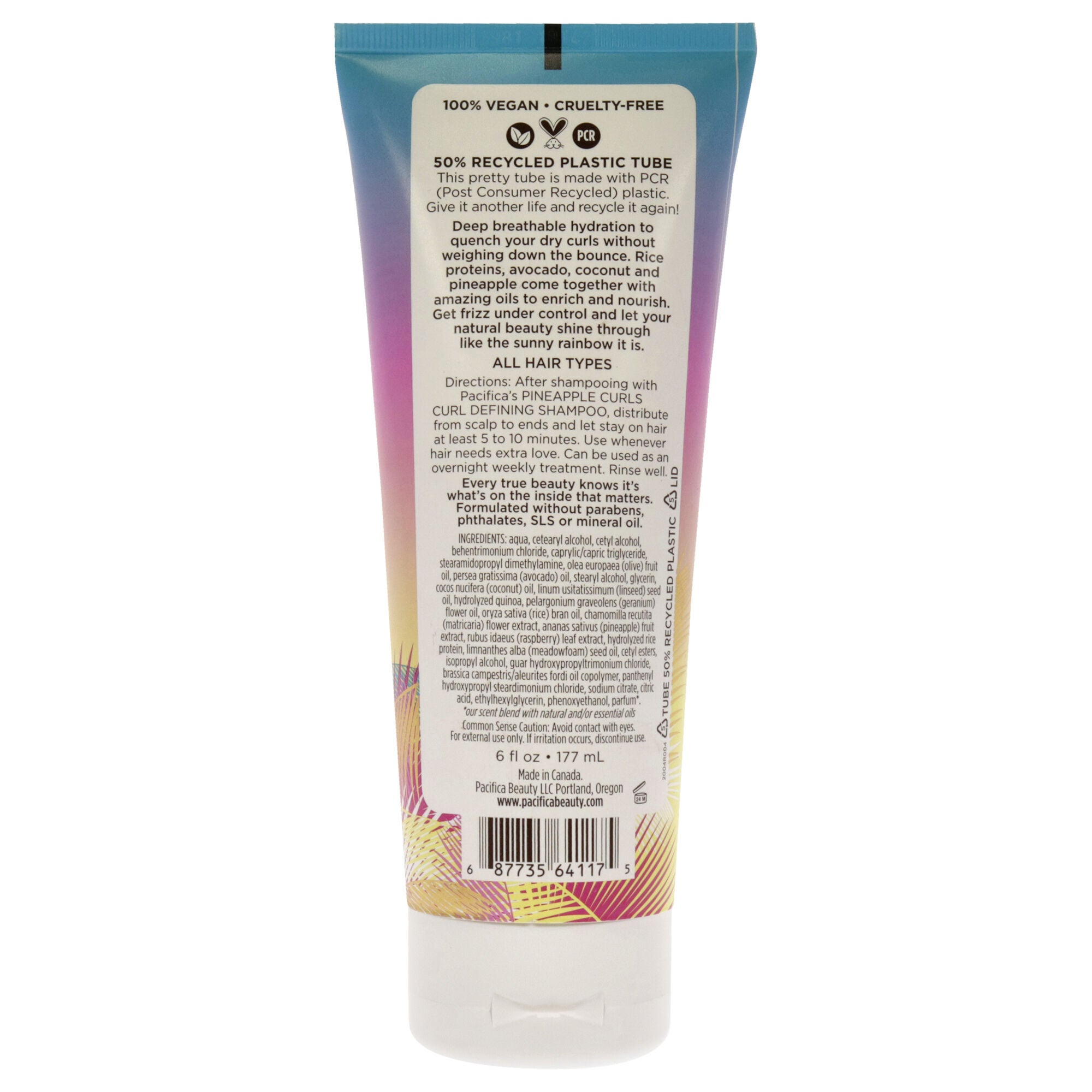 Hydrate Curl Nourishing Mask - Pineapple by Pacifica for Women - 6 oz Masque, See Description, alternate image number 1