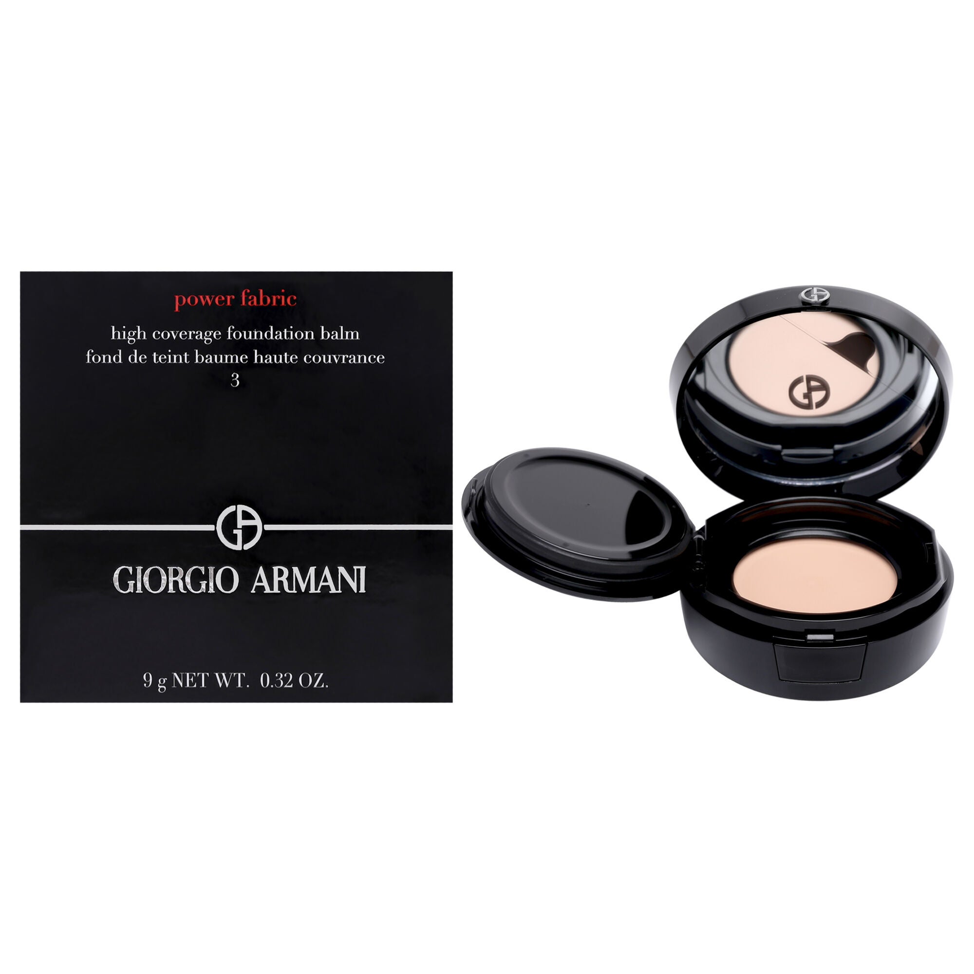 Power Fabric High Coverage Foundation Balm - 03 Light by Giorgio Armani for Women - 0.32 oz Foundation, See Description, hi-res image number 0
