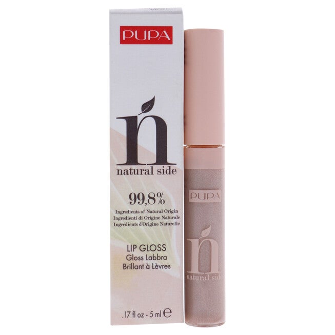 Natural Side Lip Gloss - 001 Light Rose by Pupa Milano for Women - 0.17 oz Lip Gloss, NA, hi-res image number null