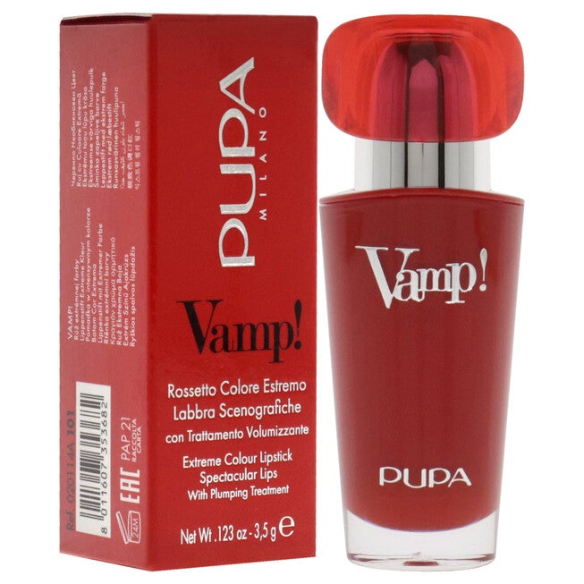 Vamp! Extreme Colour Lipstick with Plumping Treatment - 101 Warm Nude by Pupa Milano for Women - 0.123 oz Lipstick, , alternate image number null