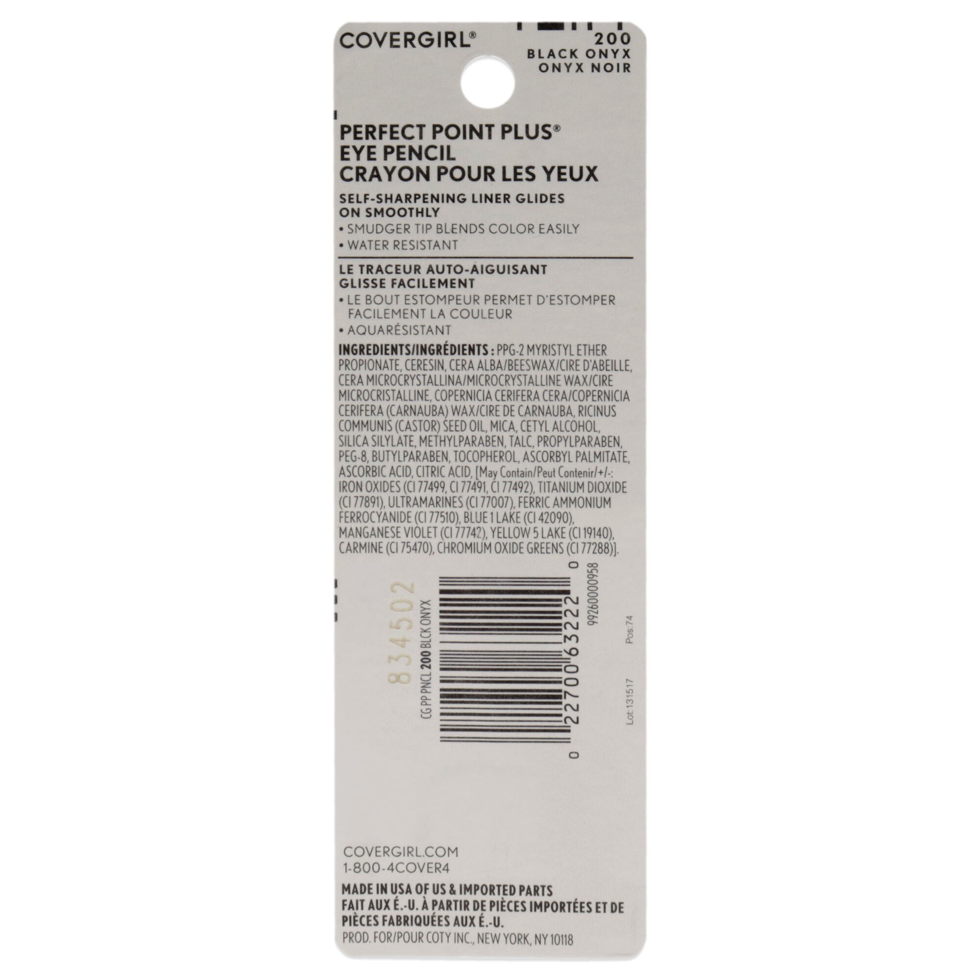 Perfect Point Plus Eyeliner - 200 Black Onyx by CoverGirl for Women - 0.008 oz Eyeliner, See Description, alternate image number 2