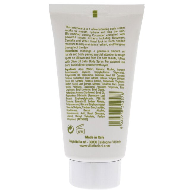 Ultra Hydrating Cucumber Body Cream by Villa Floriani for Women - 2.53 oz Body Cream, NA, alternate image number null