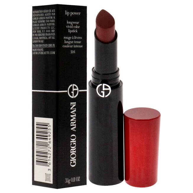 Lip Power Longwear Vivid Color Lipstick - 504 Flirt by Giorgio Armani for Women - 0.11 oz Lipstick, , alternate image number null