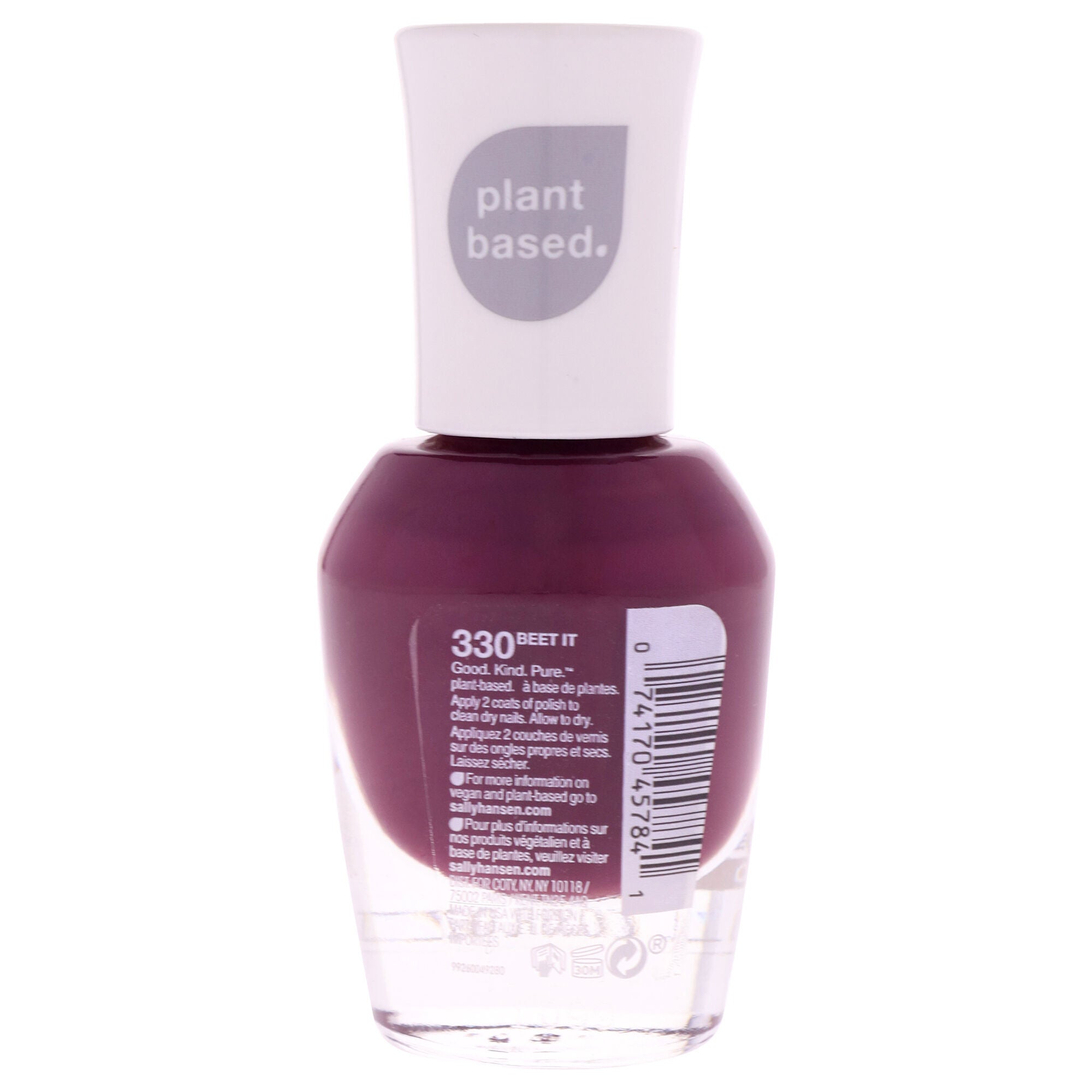 Good Kind Pure Vegan - 330 Beet It by Sally Hansen for Women - 0.33 oz Nail Polish, Purple, alternate image number 1