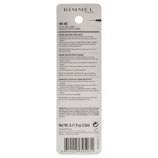 Ink Me Eyes and Body - 002 Gold by Rimmel London for Women - 0.11 oz Eyeliner, NA, alternate image number null