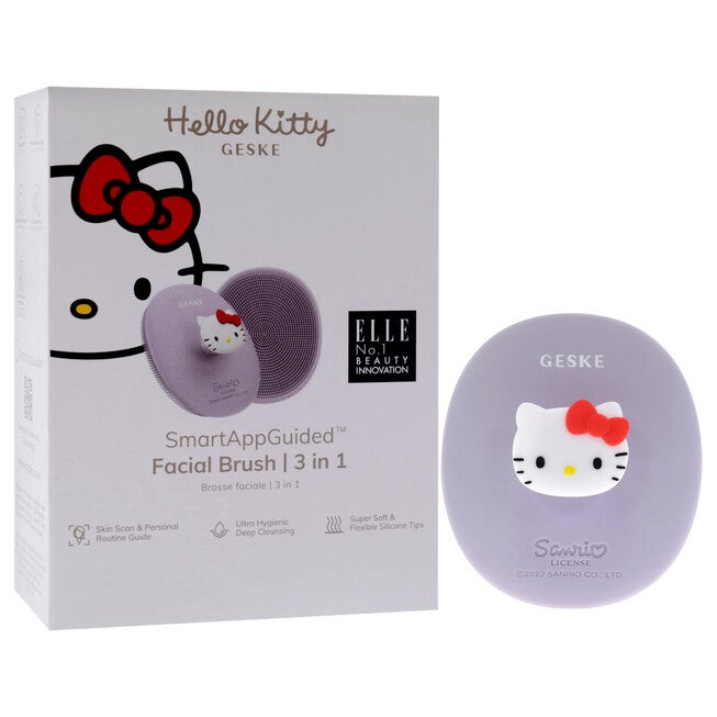 Hello Kitty Facial Brush 3 in 1 - Purple by Geske for Women - 1 Pc Brush, NA, alternate image number null