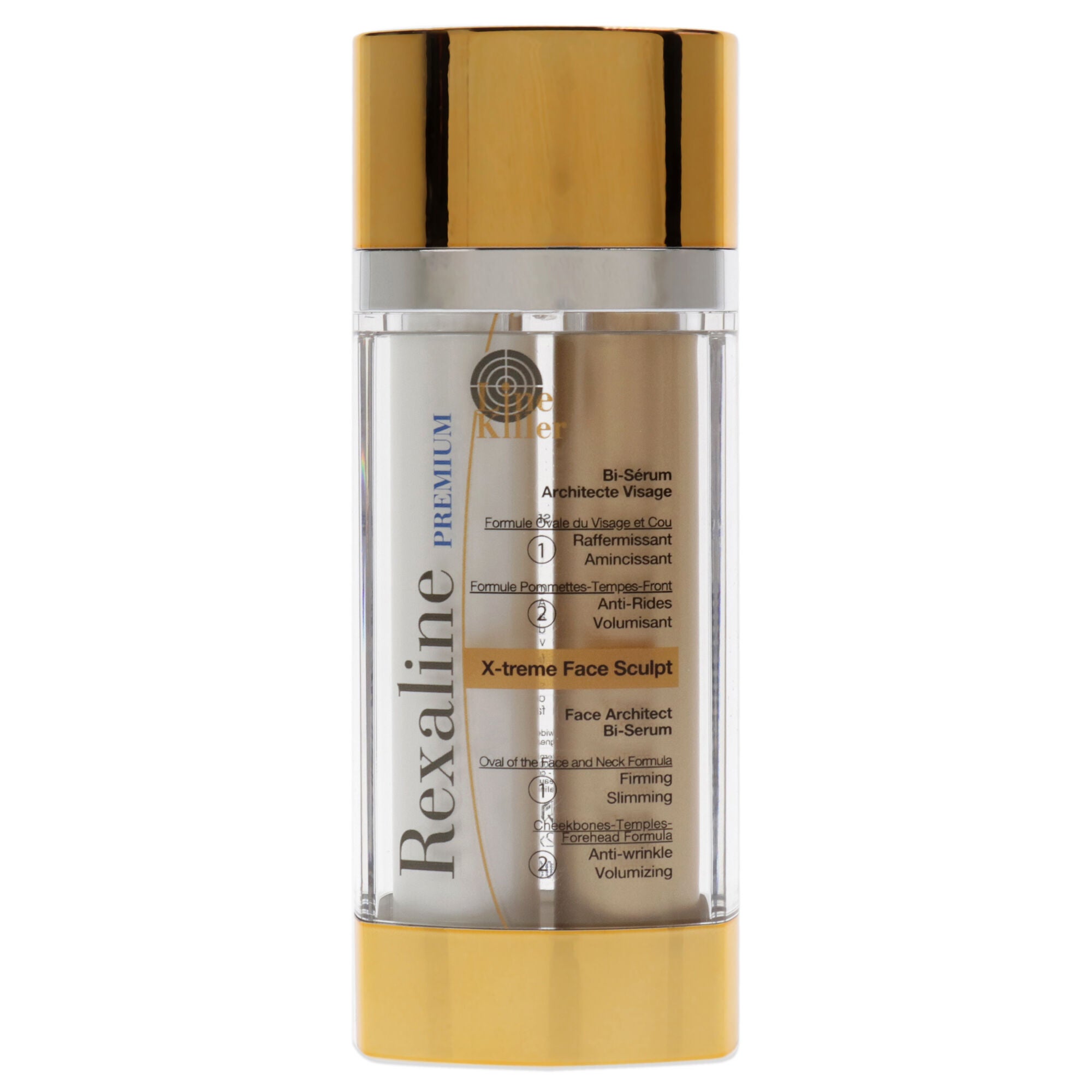 Line Killer X-Treme Face Sculpt Architect Bi-Serum by Rexaline for Unisex - 2 Pc 0.5oz Firming Slimming, 0.5oz Wrinkle Volumizing, See Description, alternate image number 4
