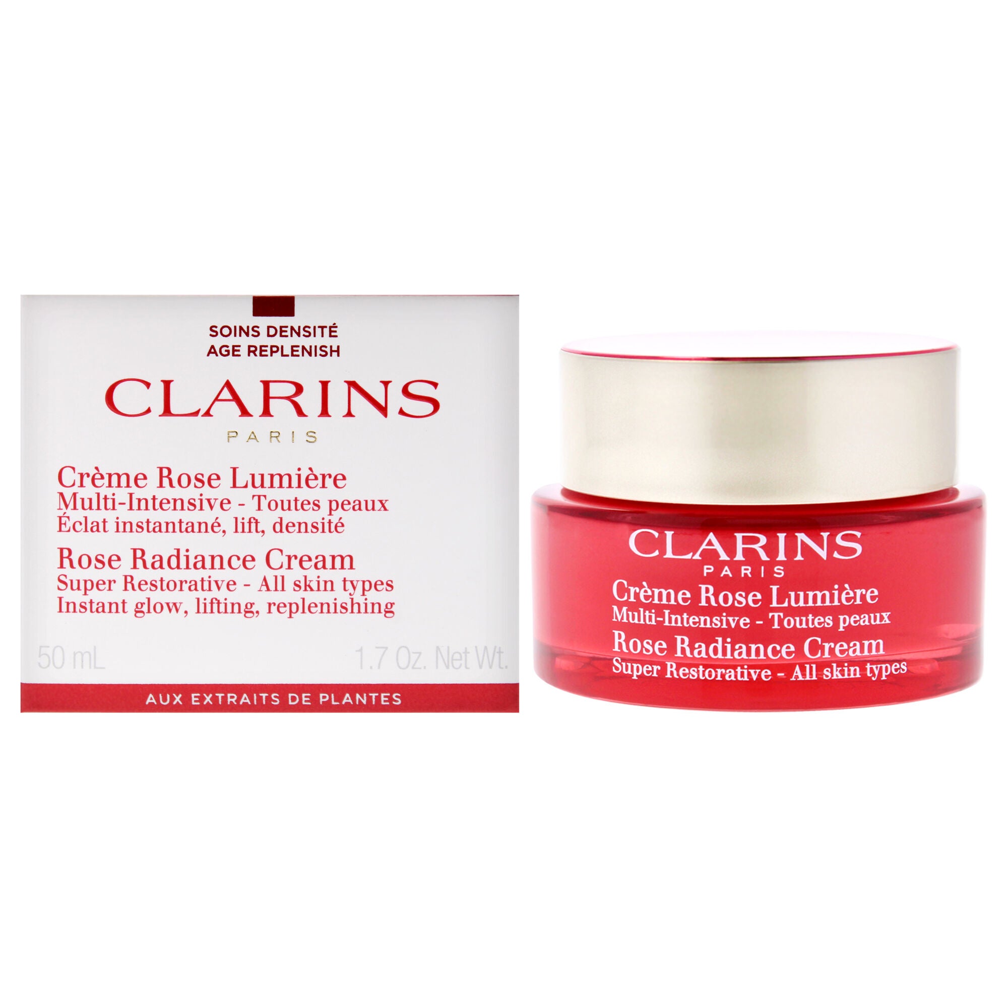 Rose Radiance Cream Super Restorative by Clarins for Unisex - 1.7 oz Cream, See Description, hi-res image number 0