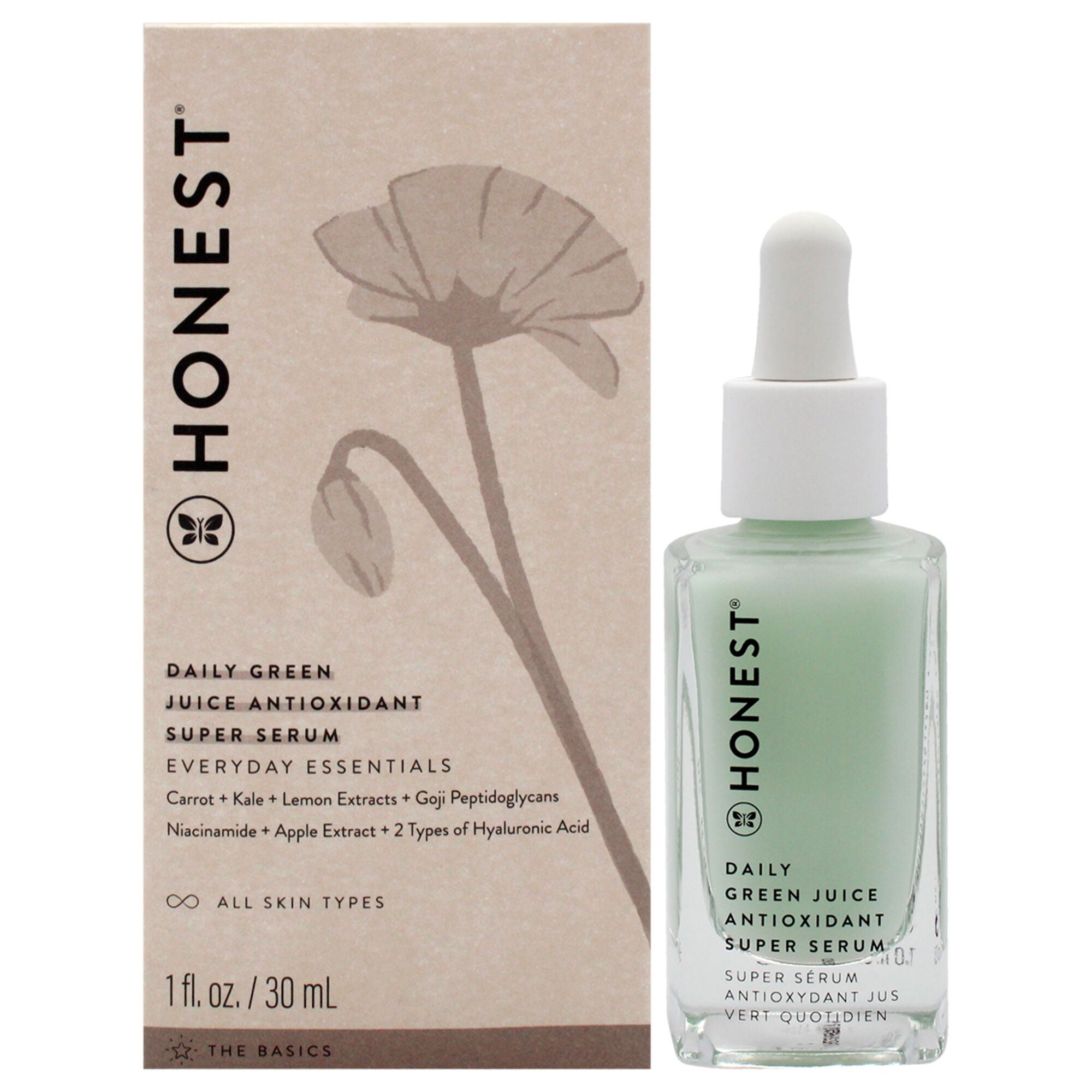 Daily Green Juice Antioxidant Super Serum by Honest for Unisex - 1 oz Serum, See Description, hi-res image number 0