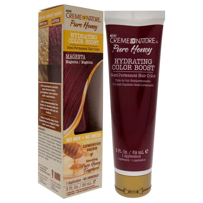 Pure Honey Hydrating Color Boost Semi-Permanent Hair Color - Magenta by Creme of Nature for Unisex - 3 oz Hair Color, , alternate image number 6