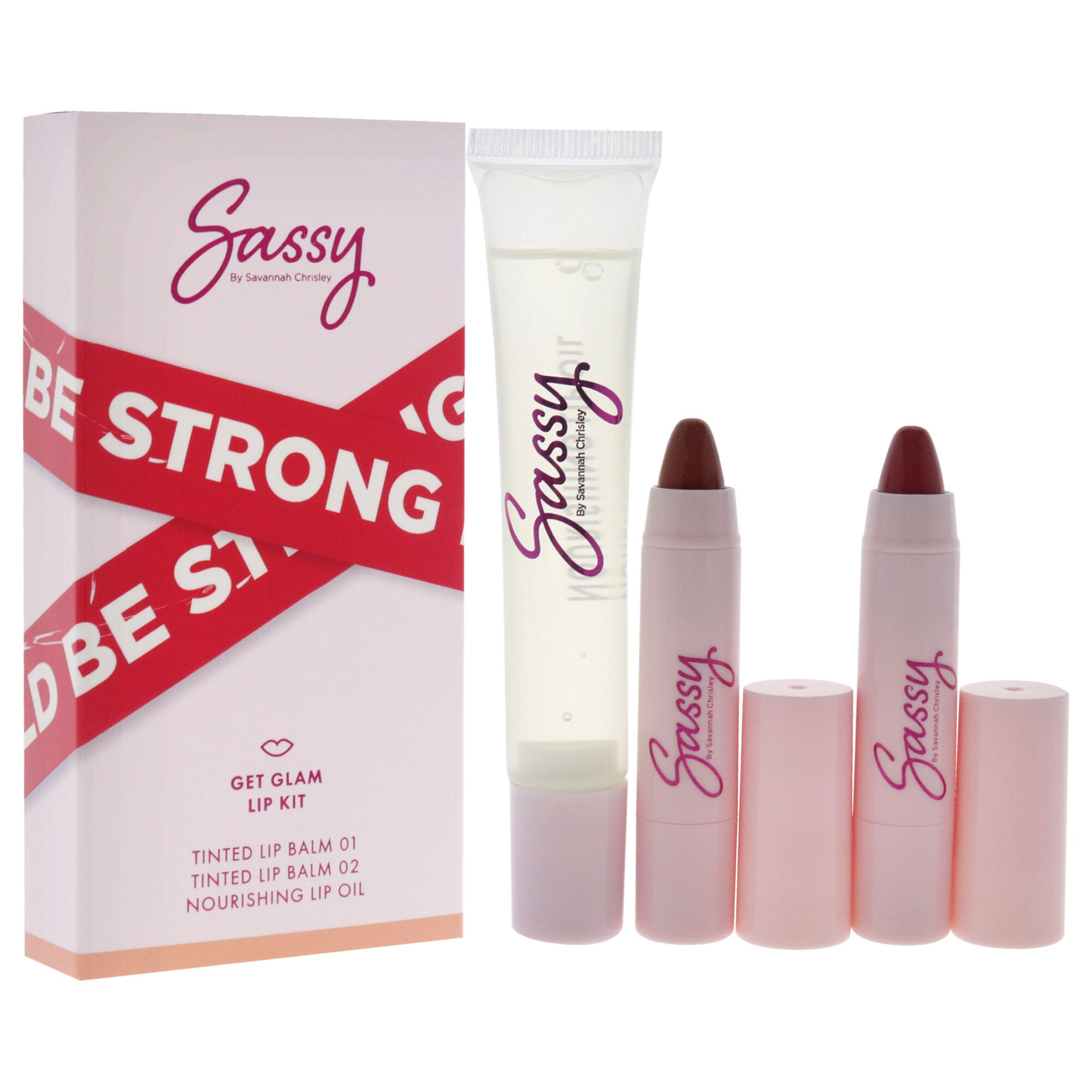 Breakup Collection Lip Kit - Get Glam by Sassy by Savannah Chrisley for Women - 3 Pc Nourishing Lip Oil, 2Pc Tinted Lip Balms, , alternate image number 6