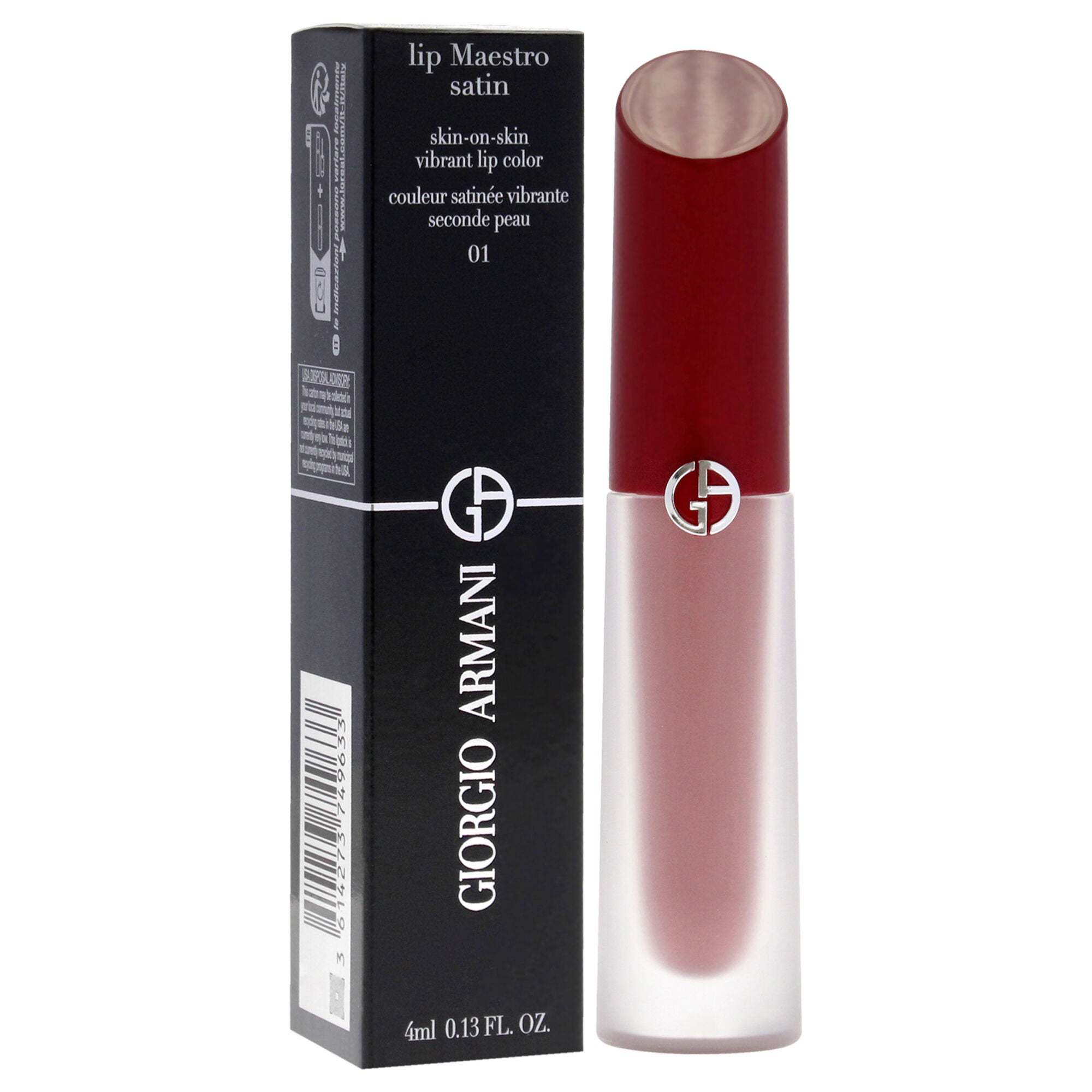 Lip Maestro Satin Lipstick - 01 Summer Adventure by Giorgio Armani for Women - 0.13 oz Lipstick, See Description, alternate image number 2