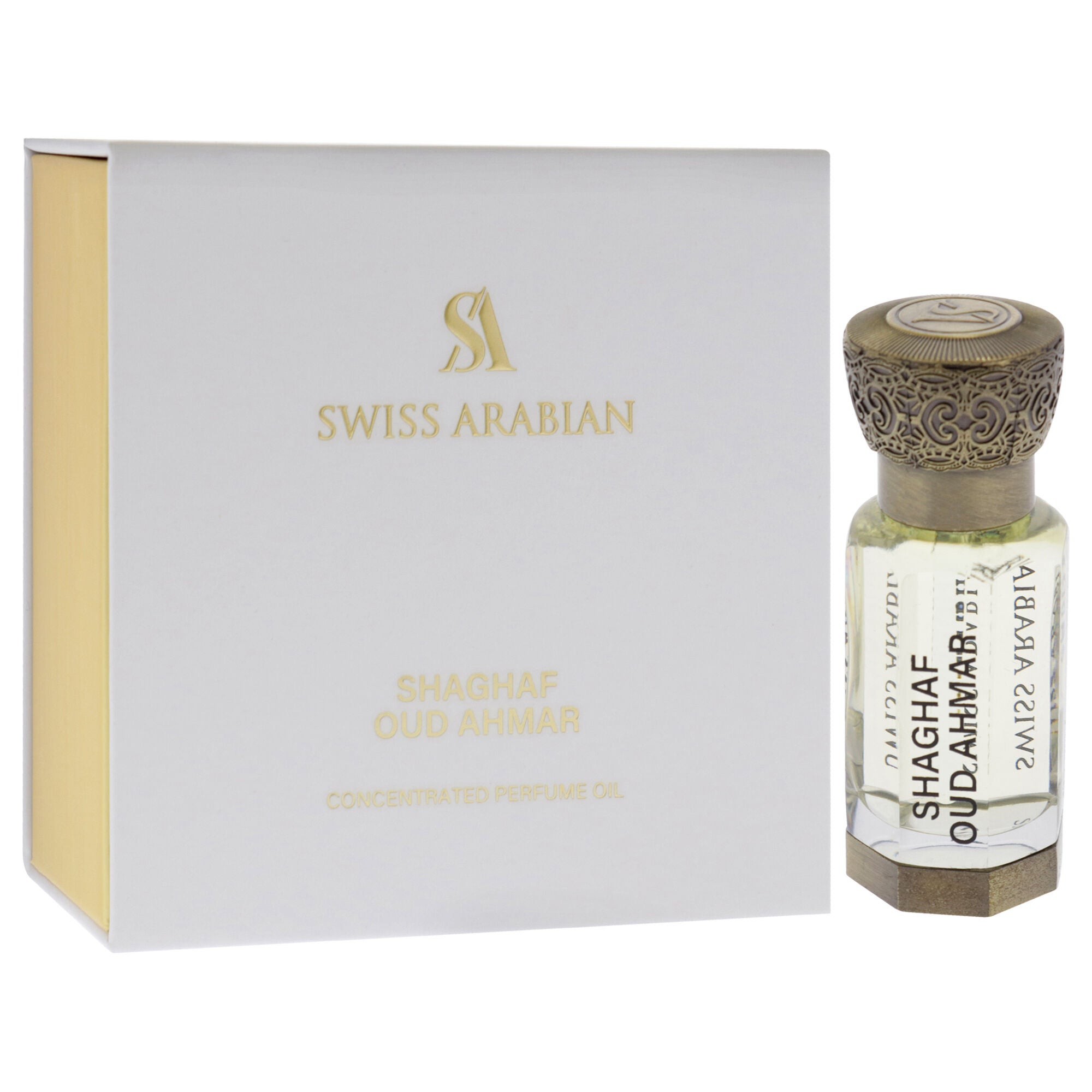 Shaghaf Oud Ahmar by Swiss Arabian for Men - 0.4 oz Perfume Oil (Mini), See Description, alternate image number 2
