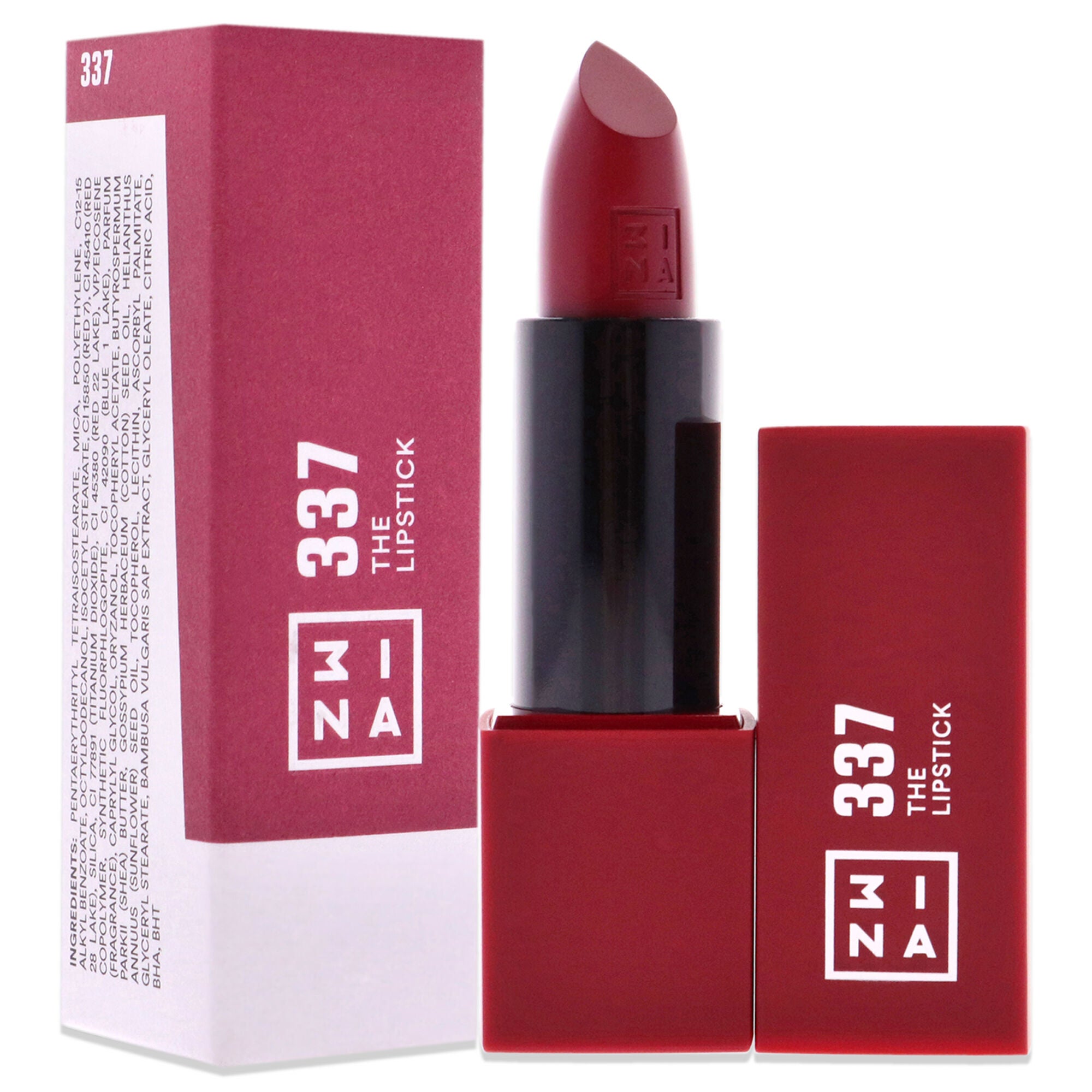 The Lipstick - 337 Deep Burgundy by 3INA for Women - 0.16 oz Lipstick, See Description, alternate image number 2