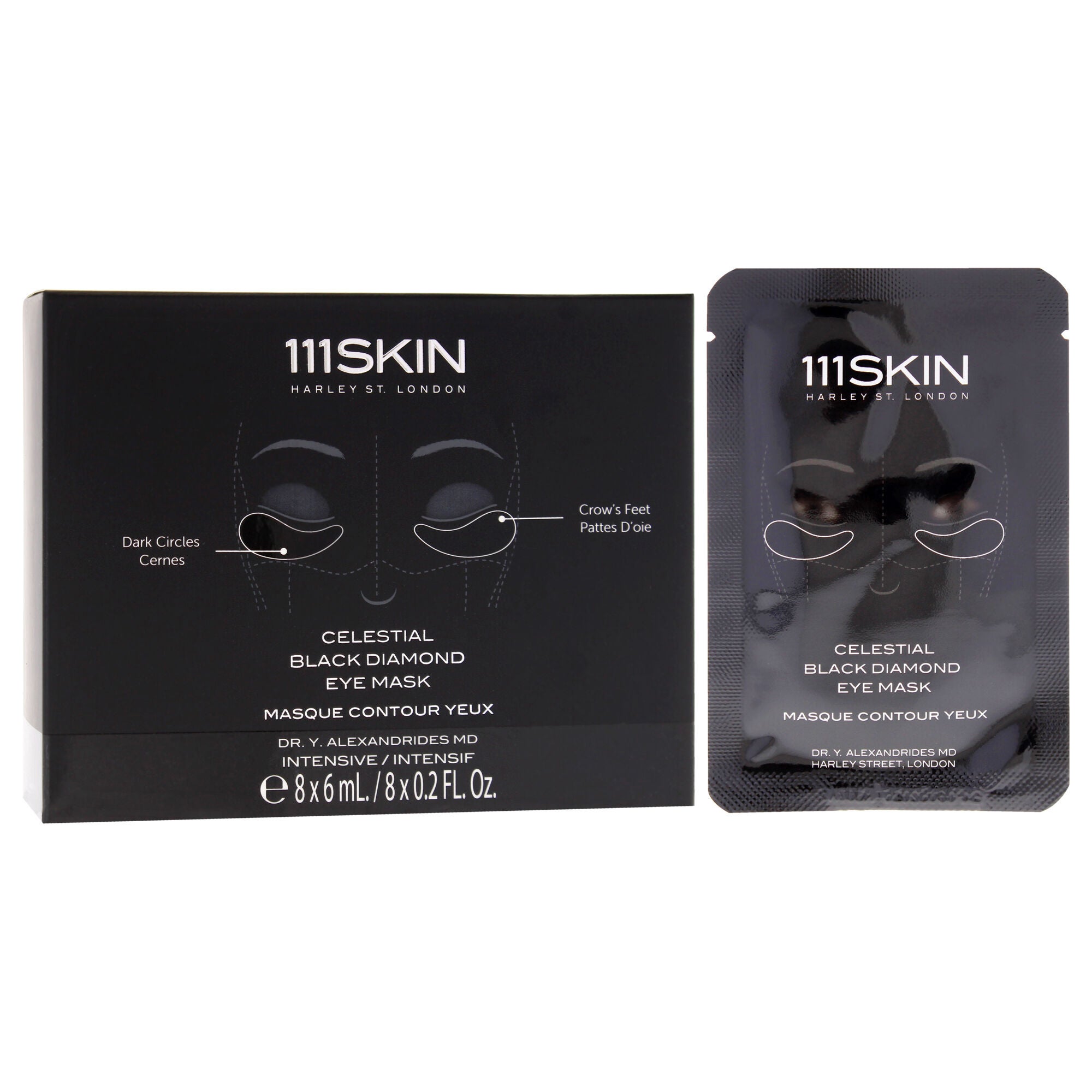 Celestial Black Diamond Eye Mask by 111Skin for Unisex - 8 Pc Mask, See Description, alternate image number 1