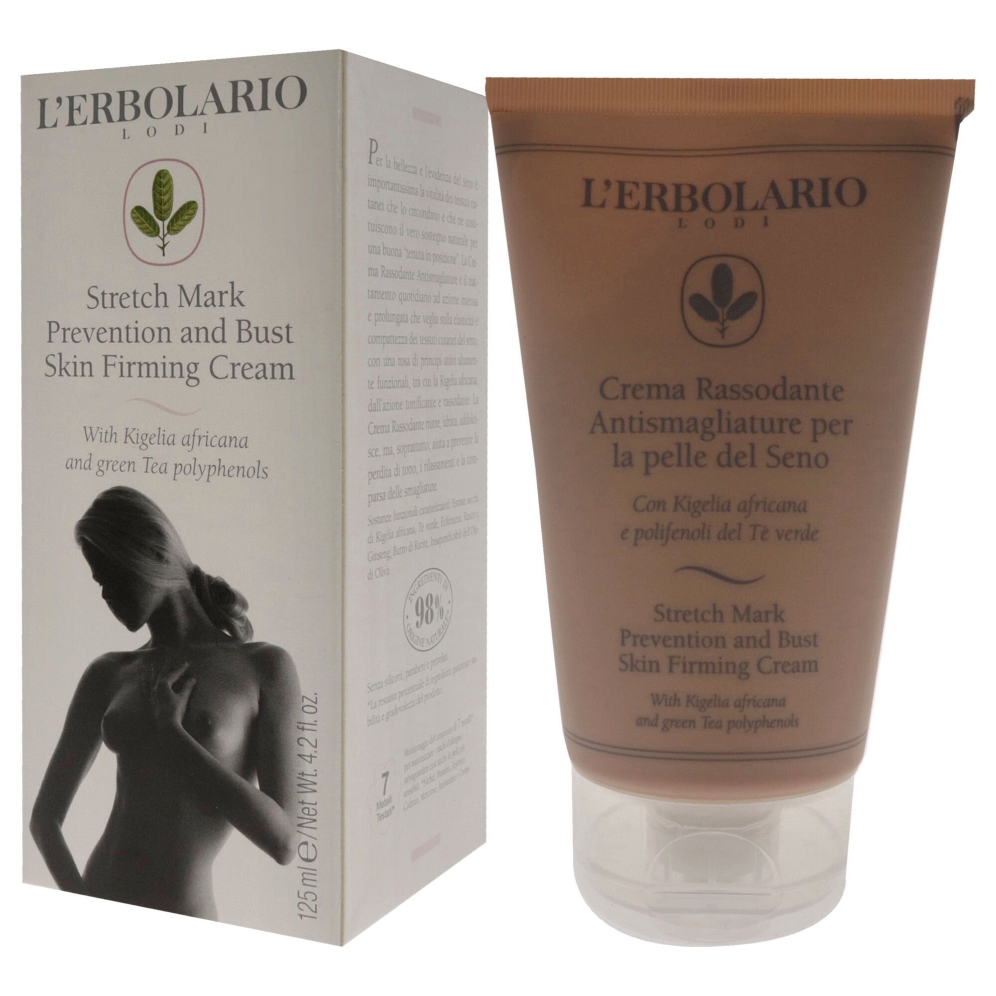 Stretch Mark Prevention and Bust Skin Firming Cream by LErbolario for Women - 4.2 oz Cream, See Description, alternate image number 2