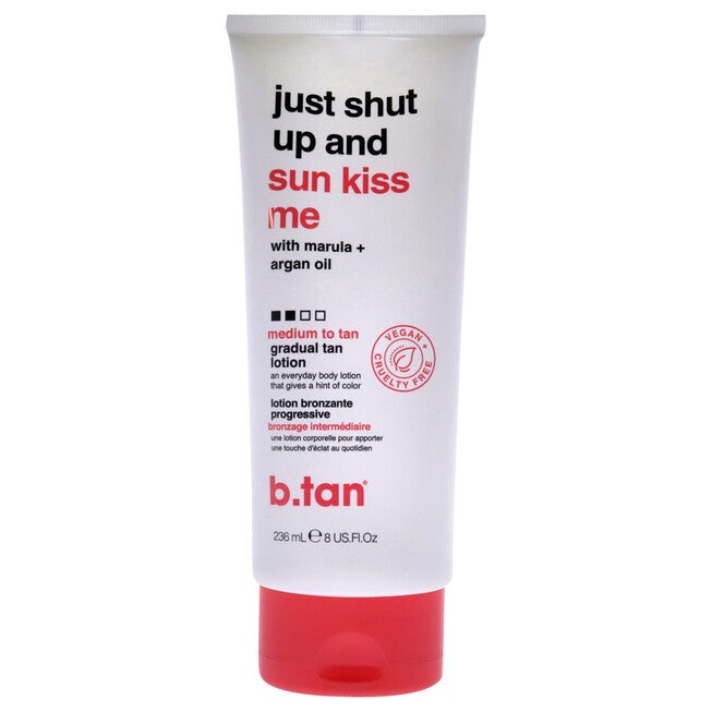 Just Shut Up and Sun kiss Me Gradual Tan Lotion by B.Tan for Unisex - 8 oz Bronzer, NA, hi-res image number null
