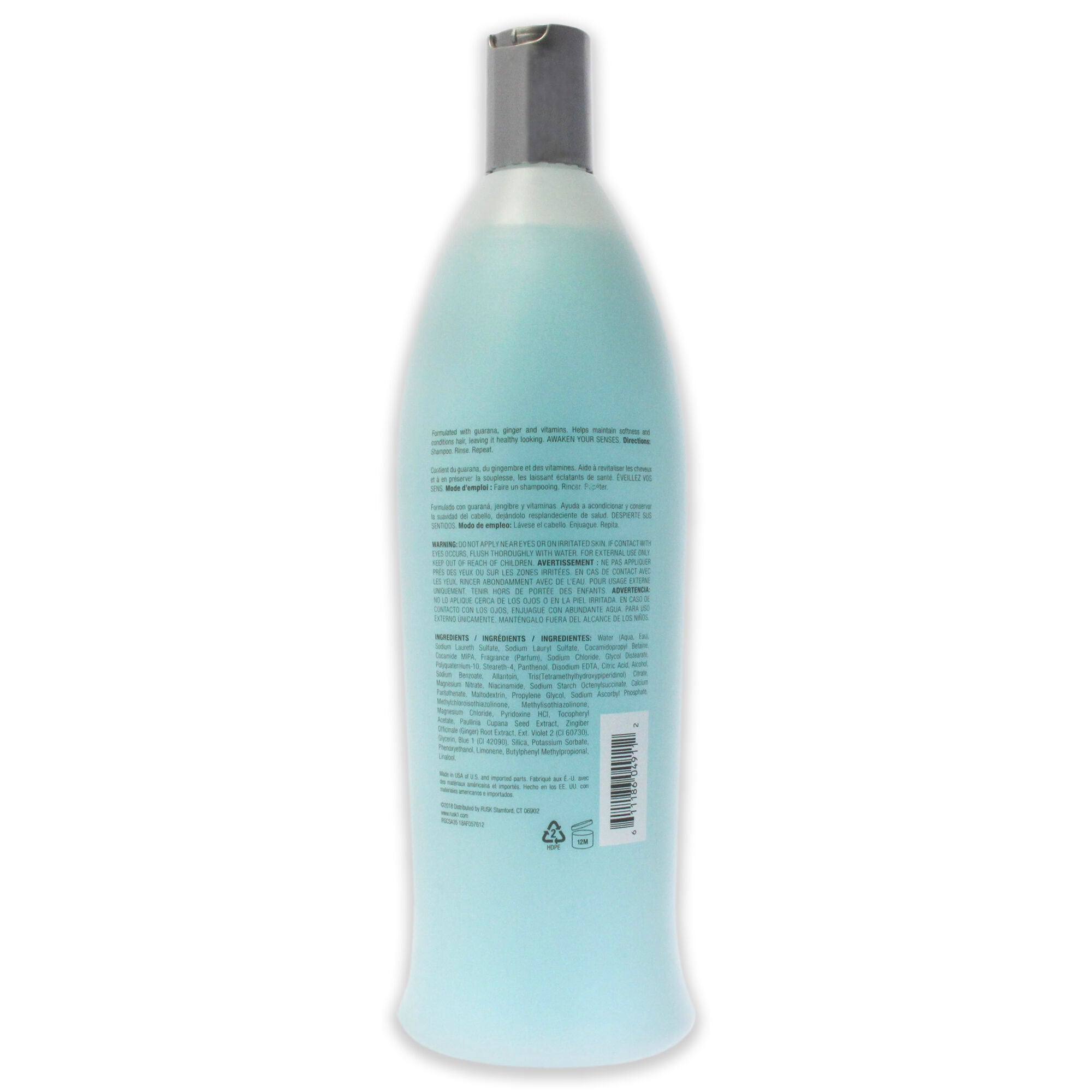 Sensories Calm Guarana And Ginger Nourishing Shampoo by Rusk for Unisex - 35 oz Shampoo, , alternate image number 3