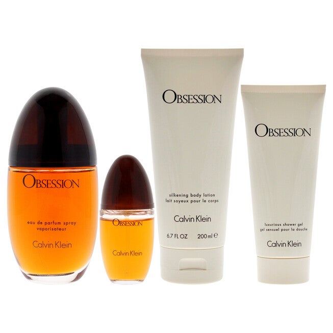 Obsession by Calvin Klein for Women - 4 Pc Gift Set 3.3oz EDP Spray, 0.5oz EDP Spray, 3.4oz Shower Gel, 6.7oz Body Lotion, NA, alternate image number null