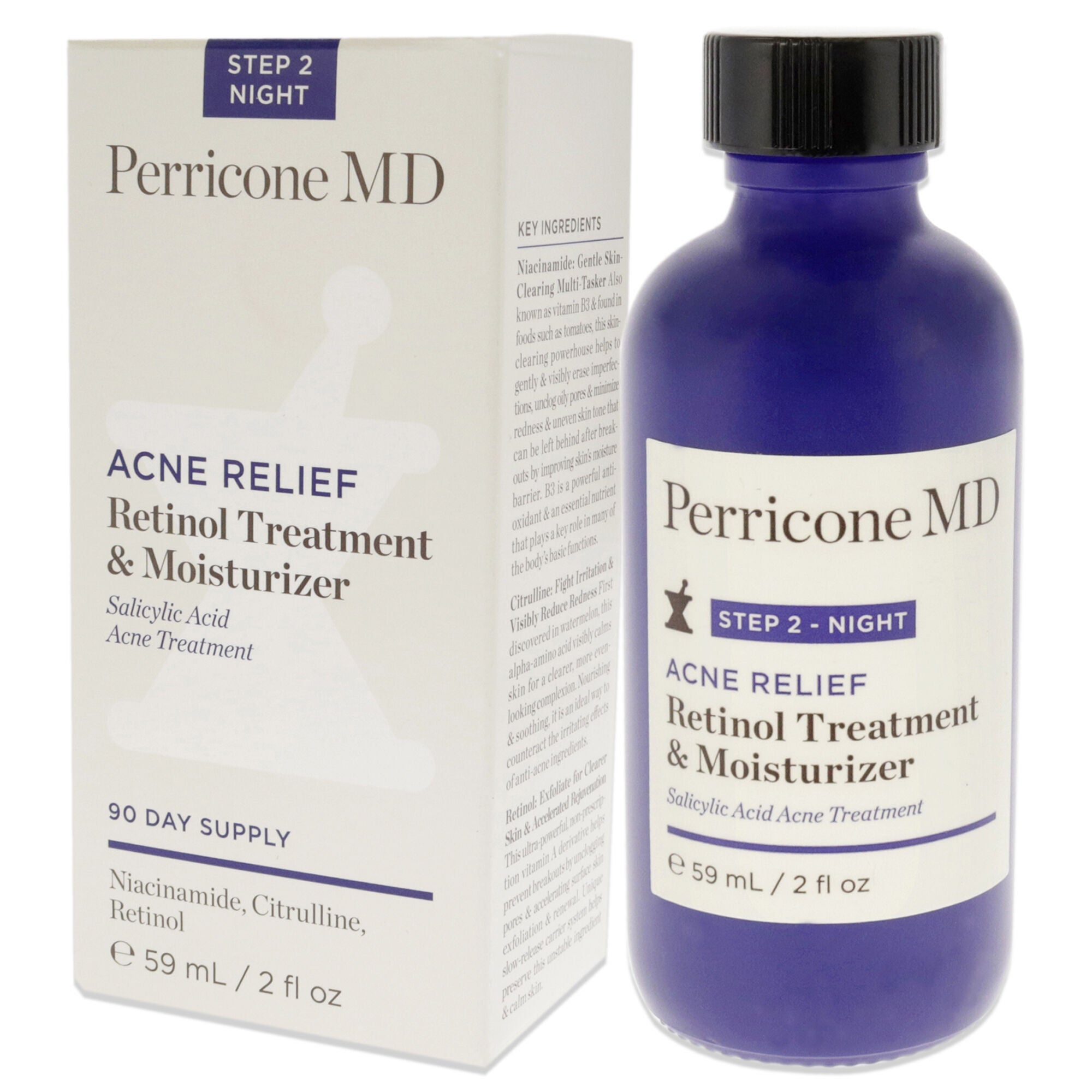 Acne Relief Retinol Treatment and Moisturizer by Perricone MD for Unisex - 2 oz Treatment, See Description, alternate image number 3