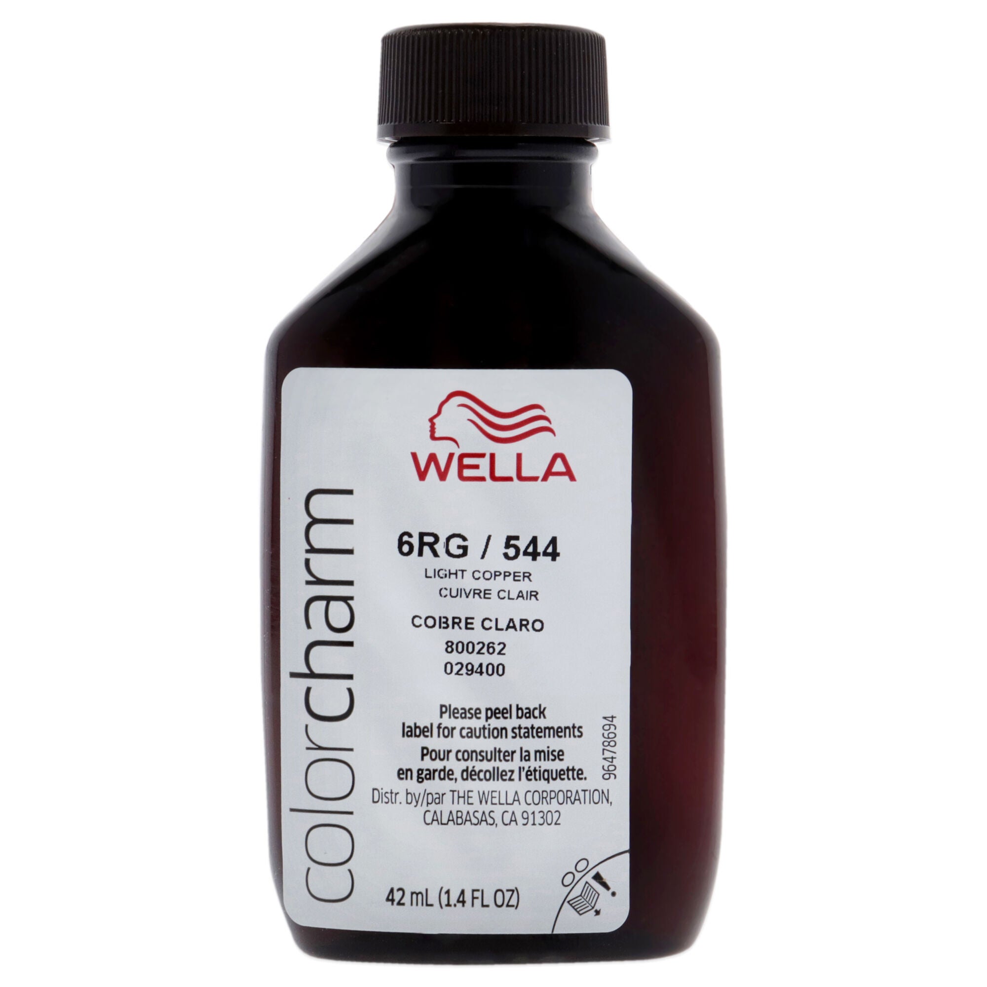 Color Charm Permanent Liquid Hair Color - 544 6RG Light Copper by Wella for Unisex - 1.42 oz Hair Color, See Description, alternate image number 1