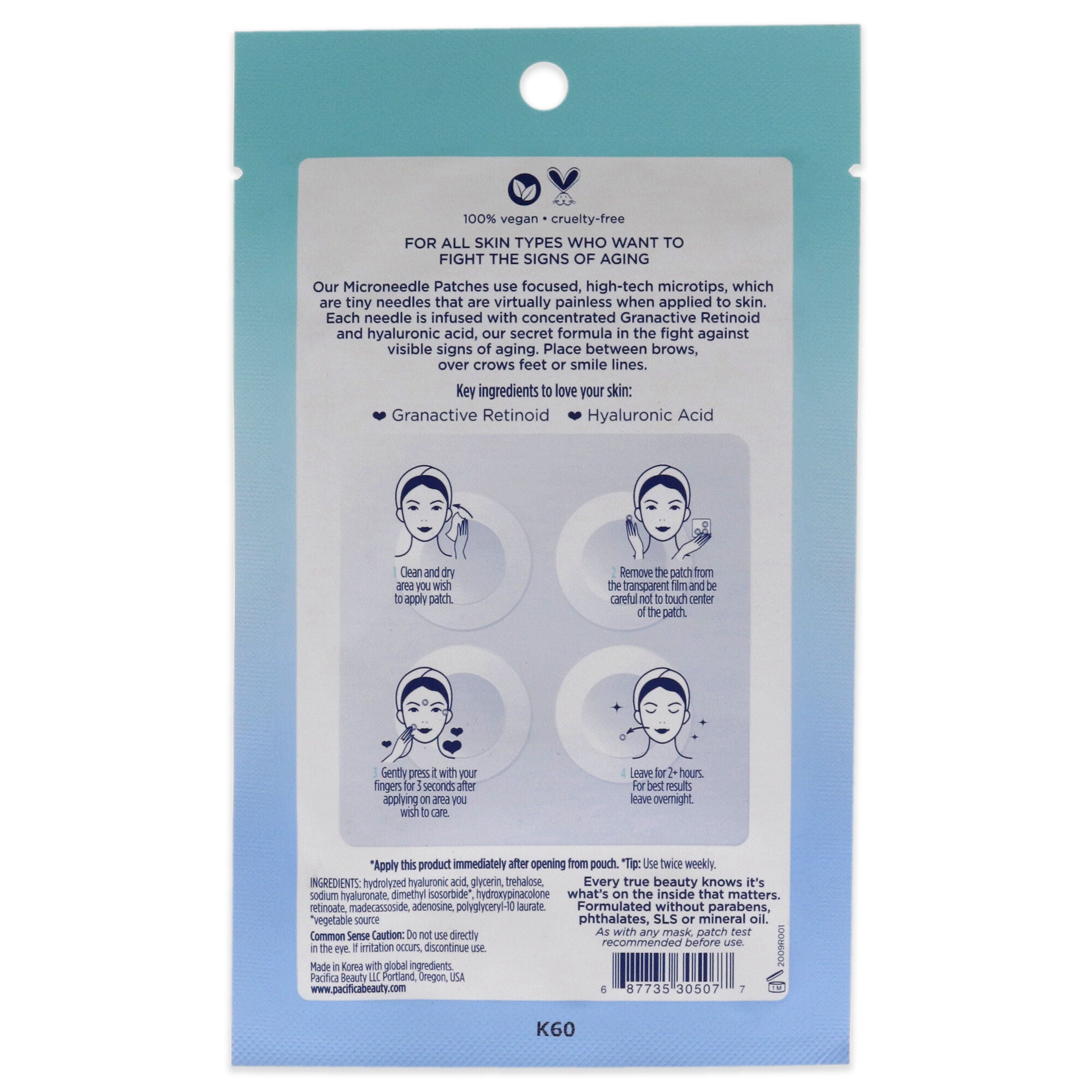 Wake Up Beautiful Microneedling Patches by Pacifica for Unisex - 4 Pc Patches, , alternate image number 3