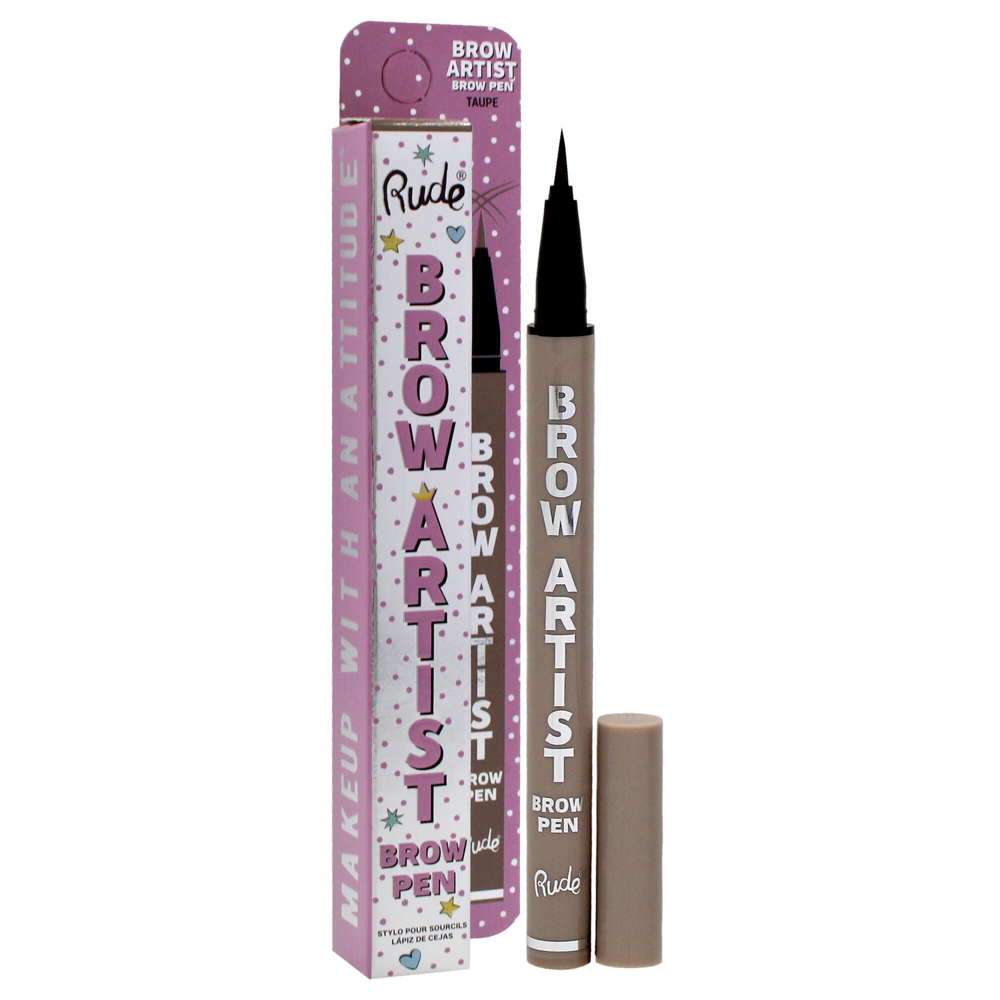Brow Artist Brow Pen - Taupe by Rude Cosmetics for Women - 0.018 oz Brow Pen, See Description, alternate image number 1