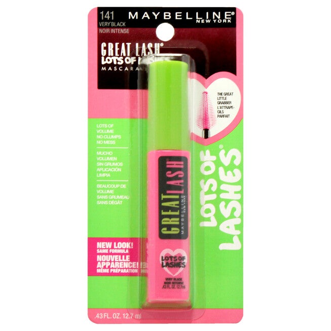 Great Lash Lots Of Lashes Mascara - # 141 Very Black by Maybelline for Women - 0.43 oz Mascara, NA, hi-res image number null