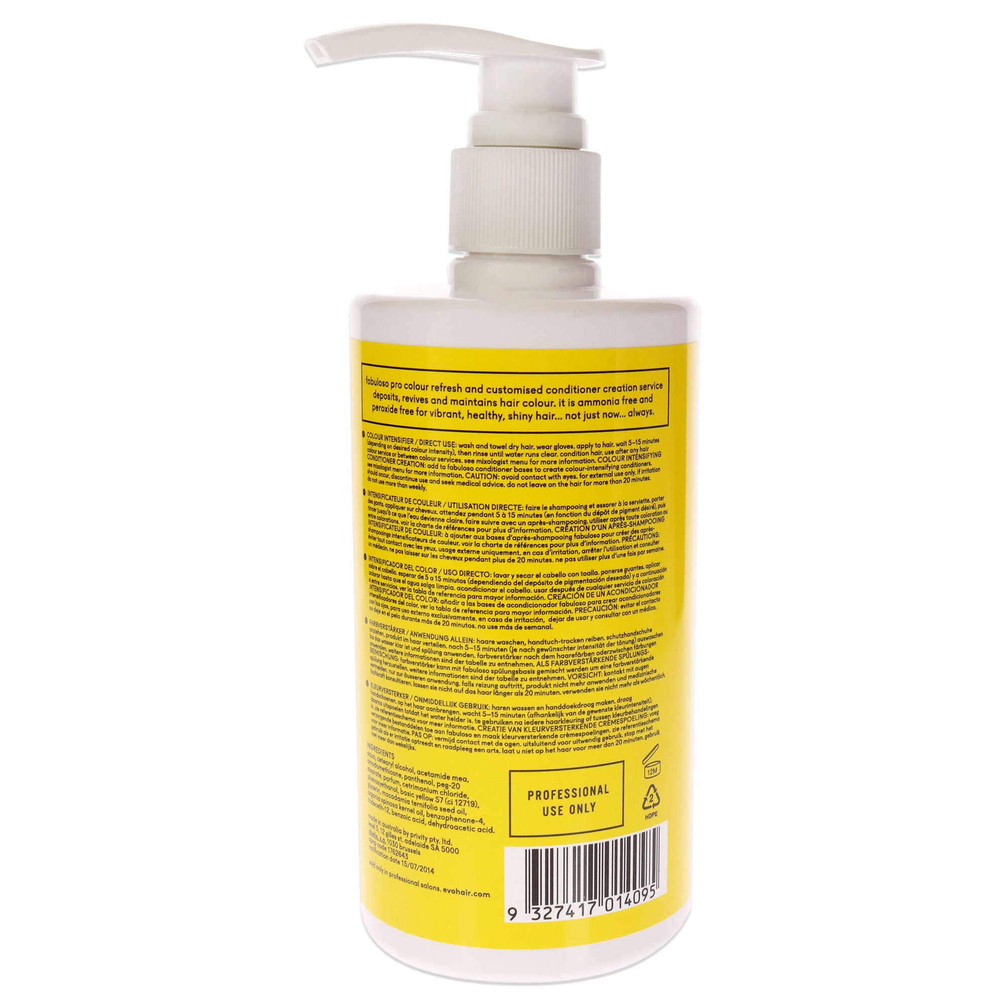 Pro Yellow Colour Intensifier by Evo for Women - 16.9 oz Treatment, See Description, alternate image number 1