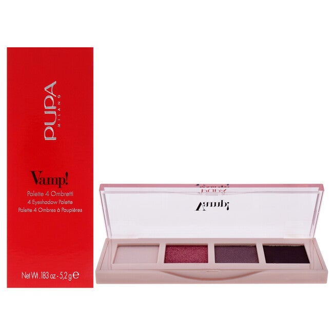Vamp! 4 Eyeshadow Palette - 004 Vibrant Plum by Pupa Milano for Women - 0.183 oz Eye Shadow, NA, hi-res image number null