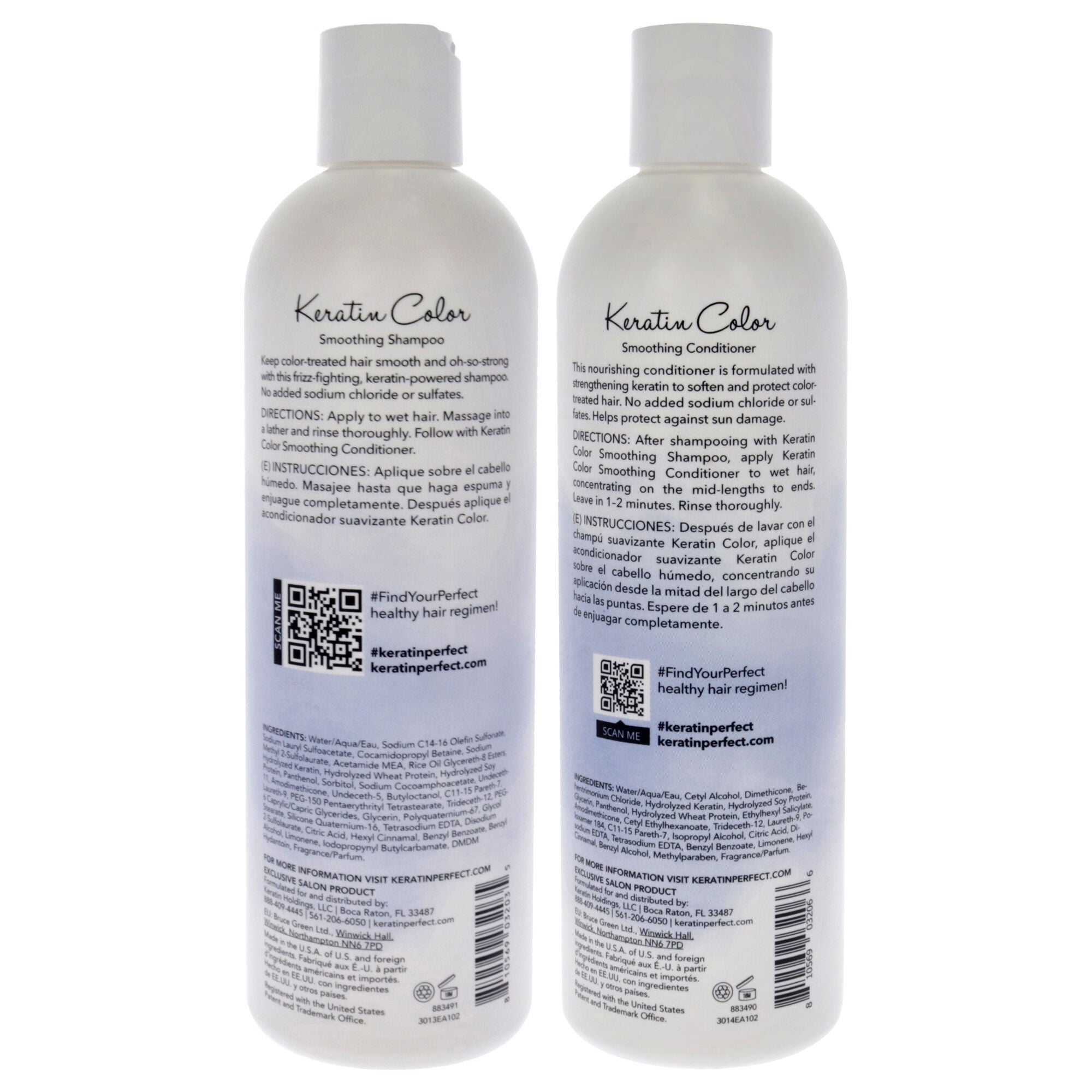 Keratin Color Kit by Keratin Perfect for Unisex - 2 Pc Kit 12oz Shampoo, 12oz Conditioner, , alternate image number 3